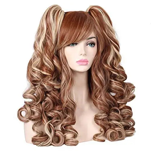 Stylish Anime Cosplay Wig with Cute Ponytails - Perfect for Halloween, Cosplay Events & Themed Parties
