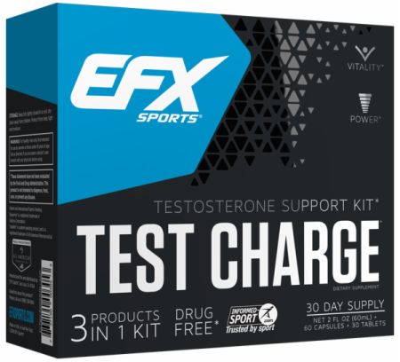 EFX Sports Test Charge Kit - 30 Day Supply for Muscle Growth & Performance Enhancement | Pre-Workout & Post-Workout Supplement for Athletes & Bodybuilders