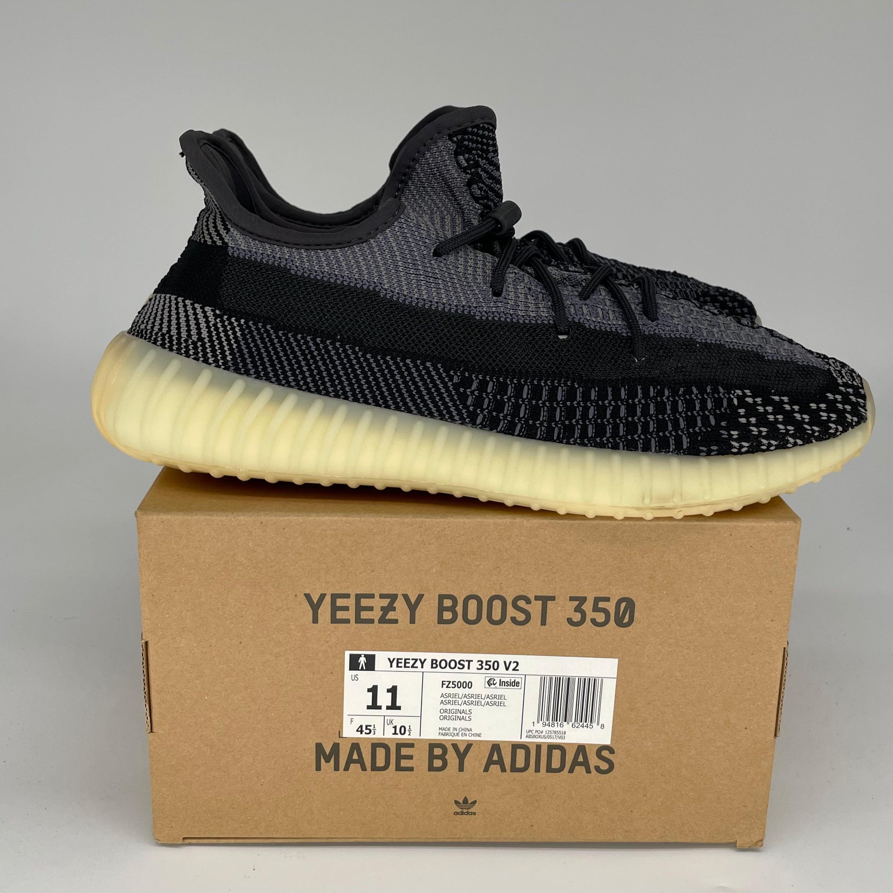 Adidas Yeezy Boost 350 V2 Carbon - Men's Size 11 Running Shoes | Lightweight & Comfortable Sneakers for Jogging, Gym Workouts & Casual Wear (Style Code: FZ5000)
