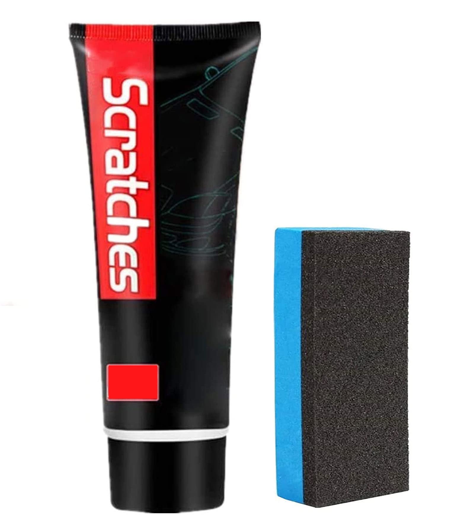 Scratch-Free Stove Top Cleaner Kit - Glass Ceramic Cooktop Cleaner & Car Paint Scratch Repair | Multipurpose Cleaning with Sponge for Kitchen, RV & Auto Care