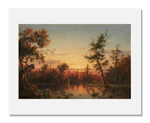 Régis François Gignoux Dismal Swamp North Carolina Painting - Vintage Landscape Art Print for Home Decor & Office Wall Art