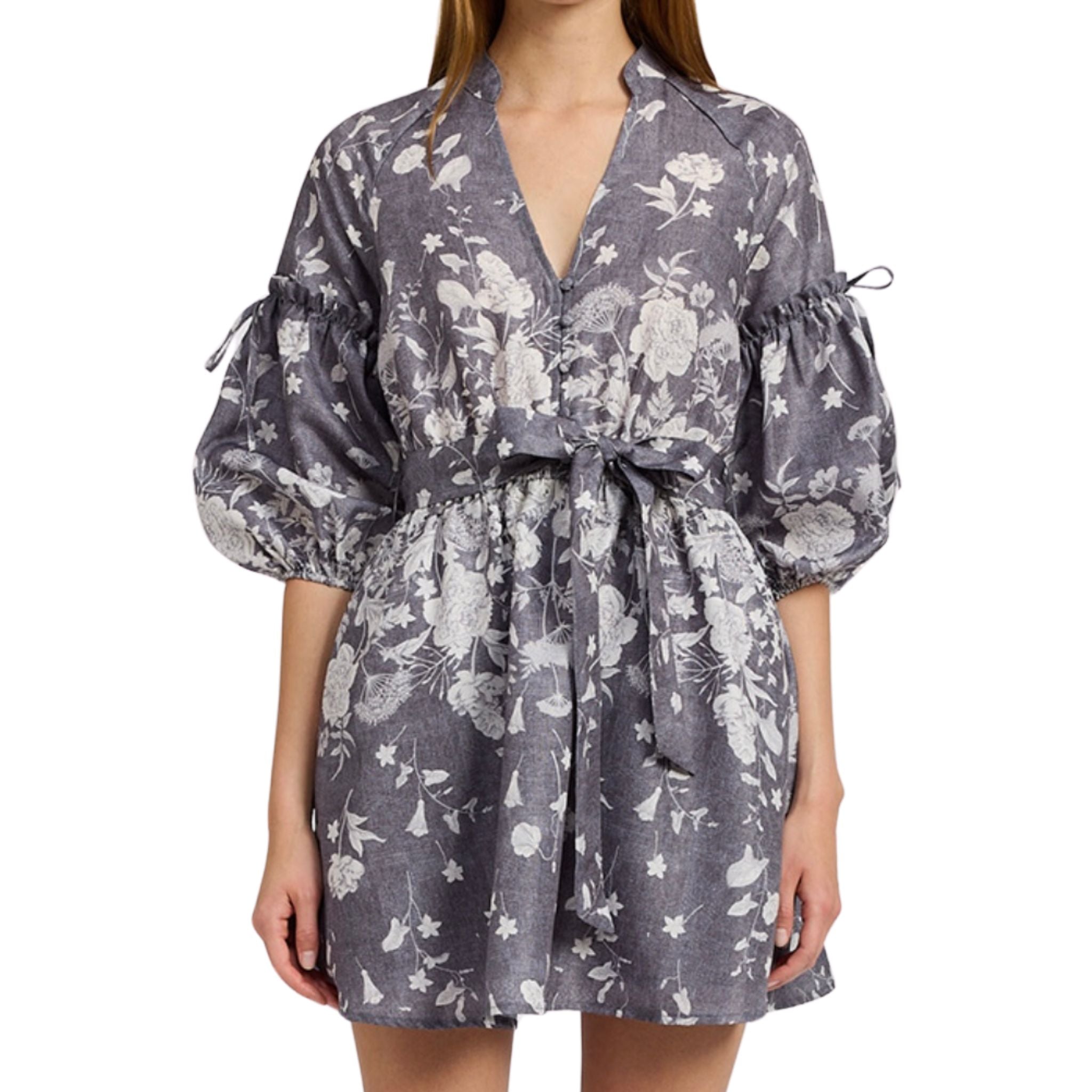 Elegant Sydney Blue Ivory Mini Dress for Women | Summer Party & Cocktail Outfit | Perfect for Weddings, Dates & Night Out