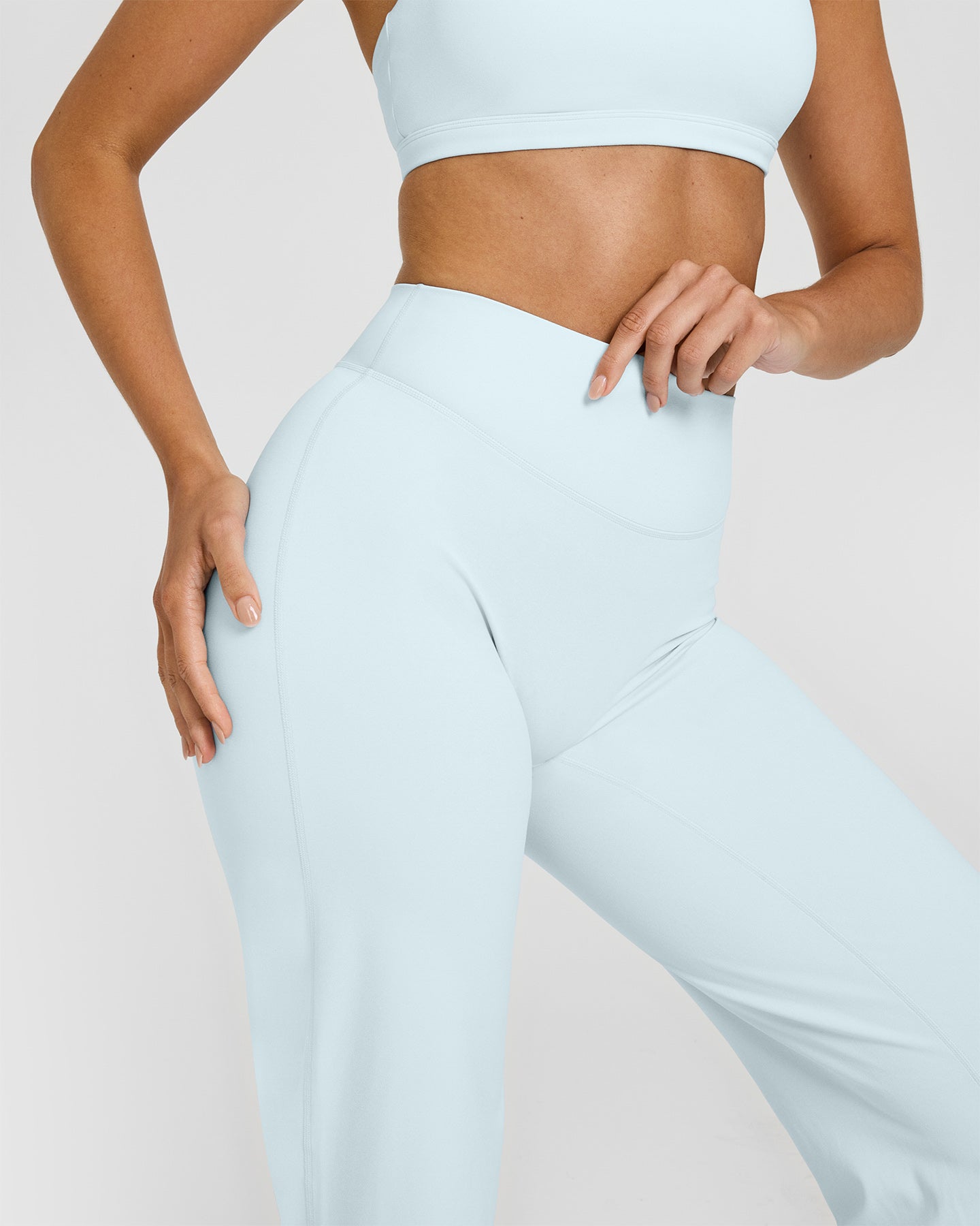 SoftMotion™ Straight Leg Yoga Pants for Women - Comfortable High Waisted Lounge Pants in Cloud Blue | Perfect for Yoga, Workouts & Relaxing at Home