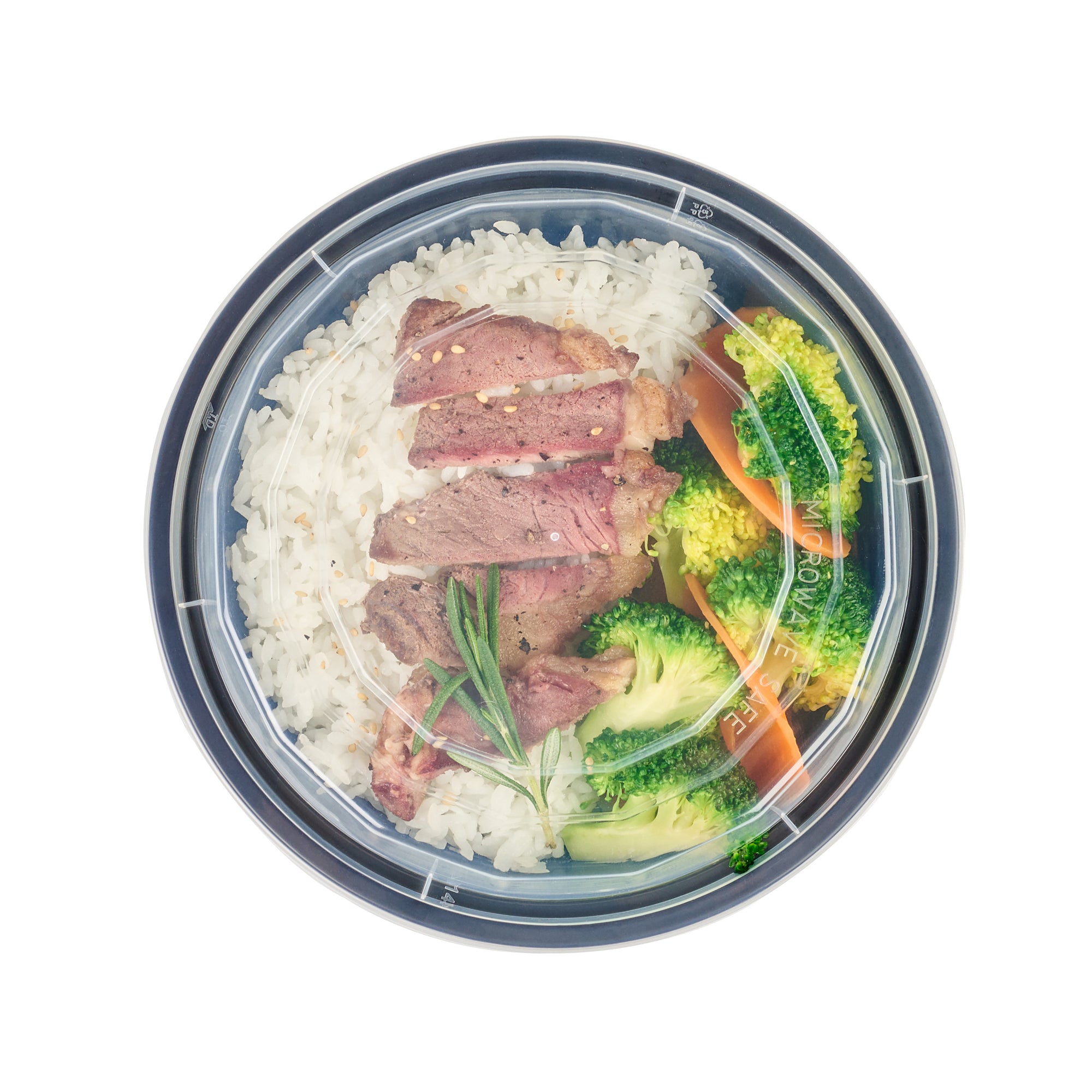 24 oz Round Black Plastic Food Storage Containers with Clear Lids - 100 Pack, Microwave Safe To-Go Boxes (7.25