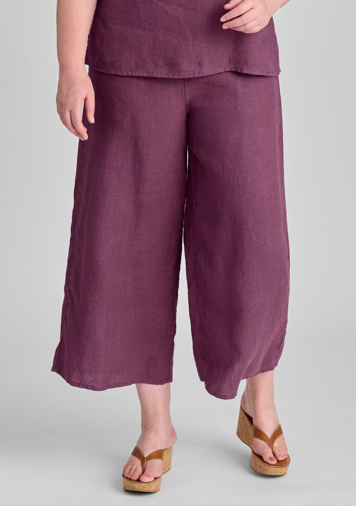 Sociable Flood Wide Leg Linen Pants for Women - Breathable Summer Casual Pants - Perfect for Beach, Vacation & Lounge Wear - FINAL SALE
