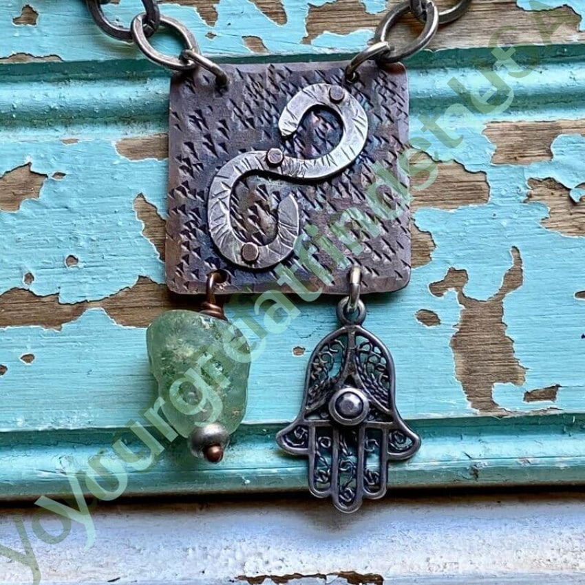 Vintage Copper and Sterling Silver Necklace by KAOS - Handmade Boho Jewelry for Women, Dainty Layering Necklace, Perfect for Everyday Wear, Gifts, and Special Occasions