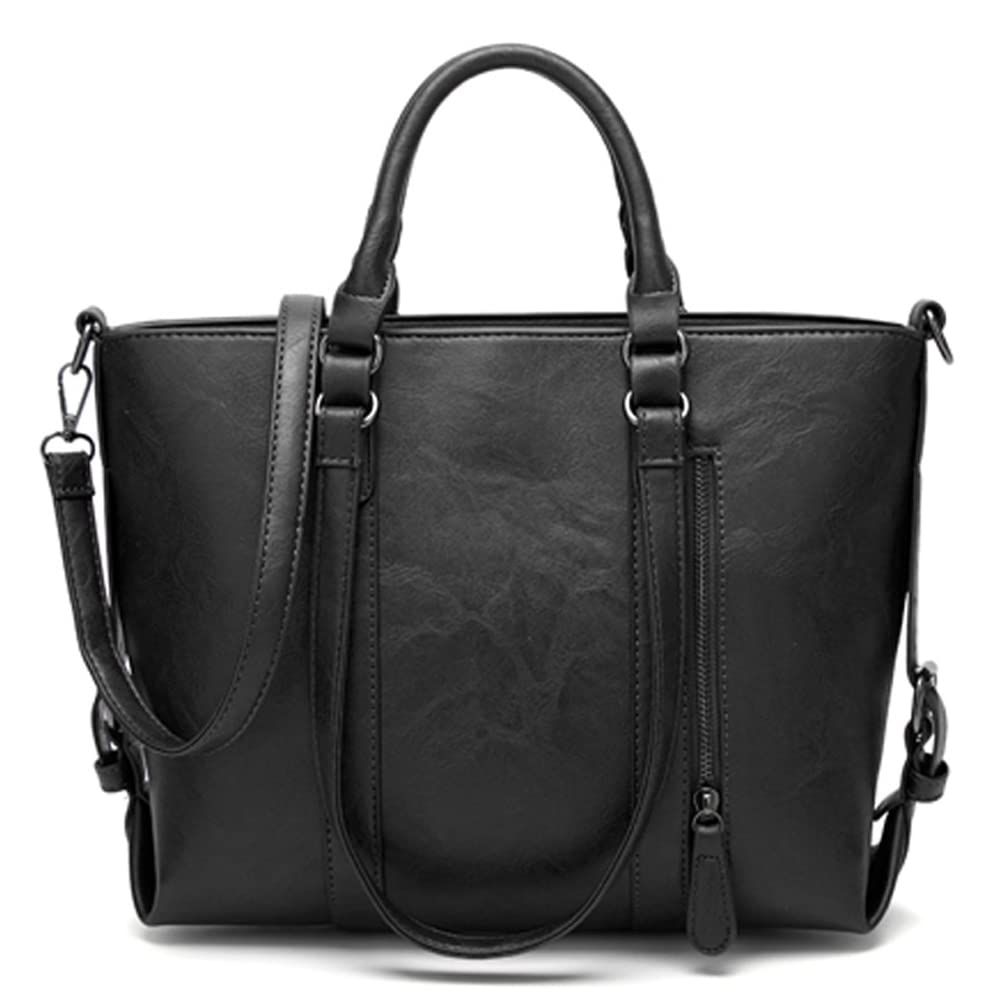 Stylish Large Capacity PU Leather Shoulder Bag for Women - Retro Crossbody Tote with Top Handle | Perfect for Work, Travel & Everyday Use