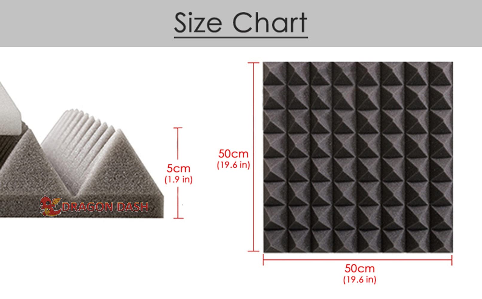 24 Pack Baby Blue Acoustic Foam Panels 19.6