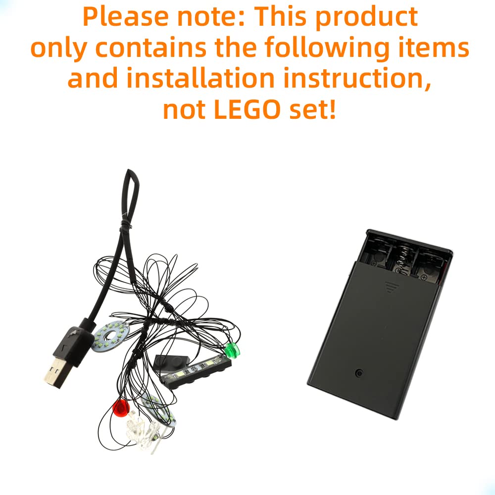 GEAMENT LED Light Kit for LEGO Avengers Quinjet 76248 - Compatible with Building Blocks (Model Not Included) - Perfect for Display & Nighttime Play