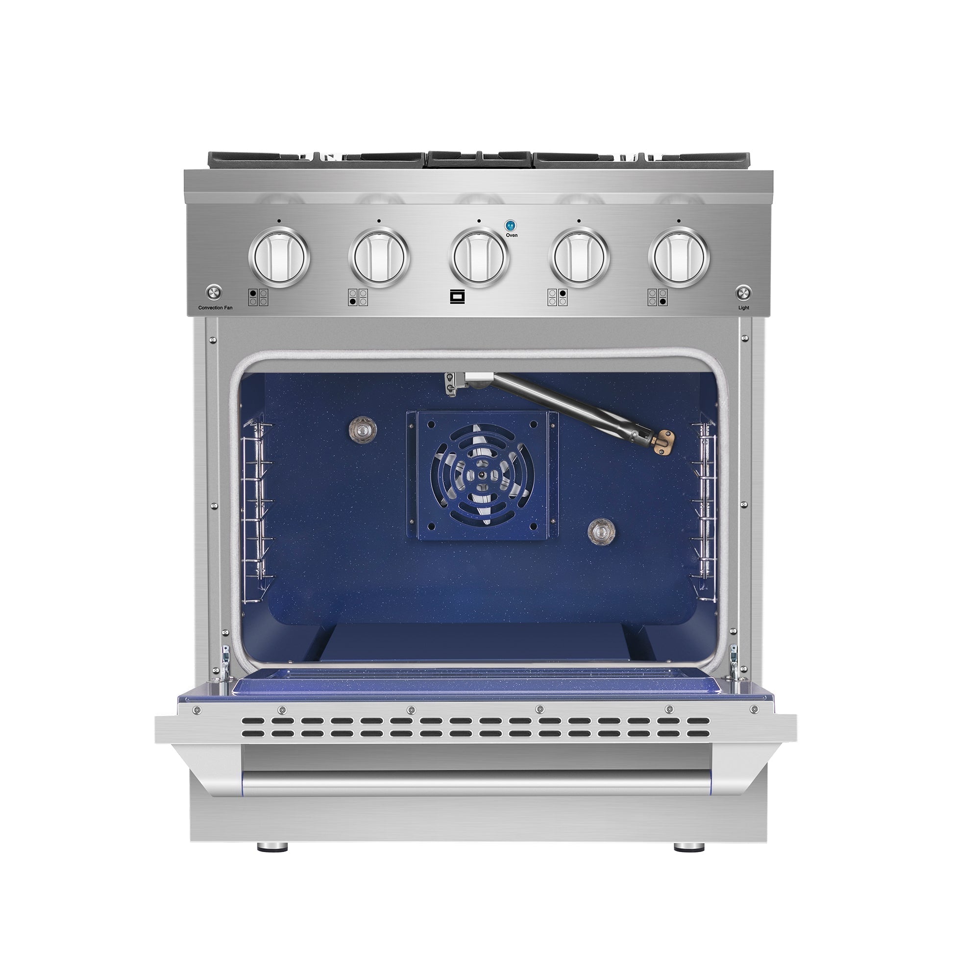 Empava 30 Inch Stainless Steel Pro Style Freestanding Gas Range - 30GR07 | Professional Kitchen Appliance for Home Chefs & Cooking Enthusiasts | Perfect for Baking, Roasting & Stovetop Cooking