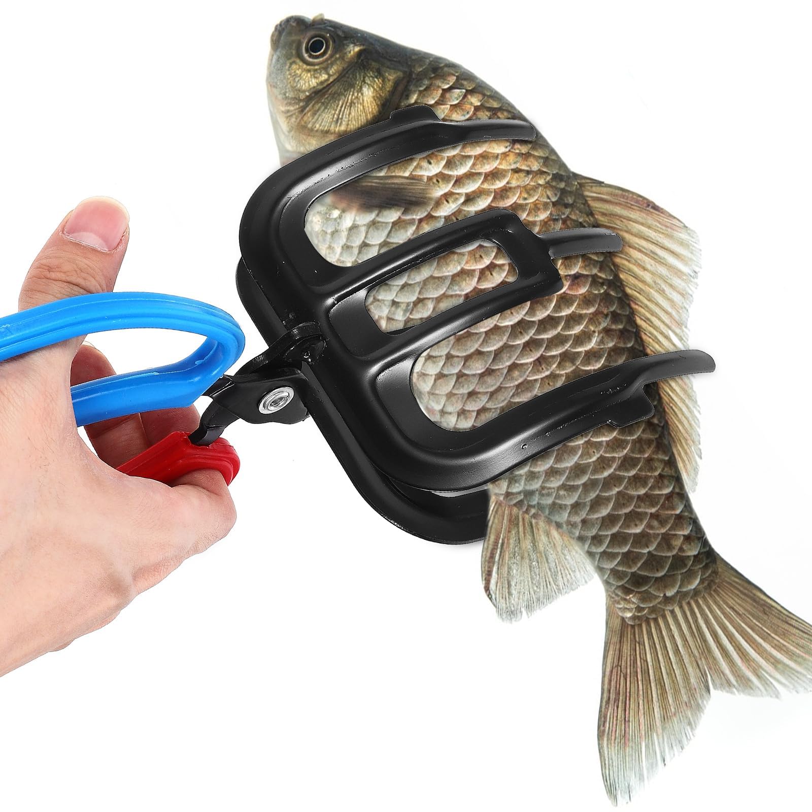 Happyyami 2-Pack Fish Gripper Pliers - 3-Claw Stainless Steel Fishing Tool with Non-Slip Handle for Bass, Trout & Saltwater Fishing - Essential Fishing Gear for Catch Control & Release (Perfect for Boat, Kayak & Shore Fishing)