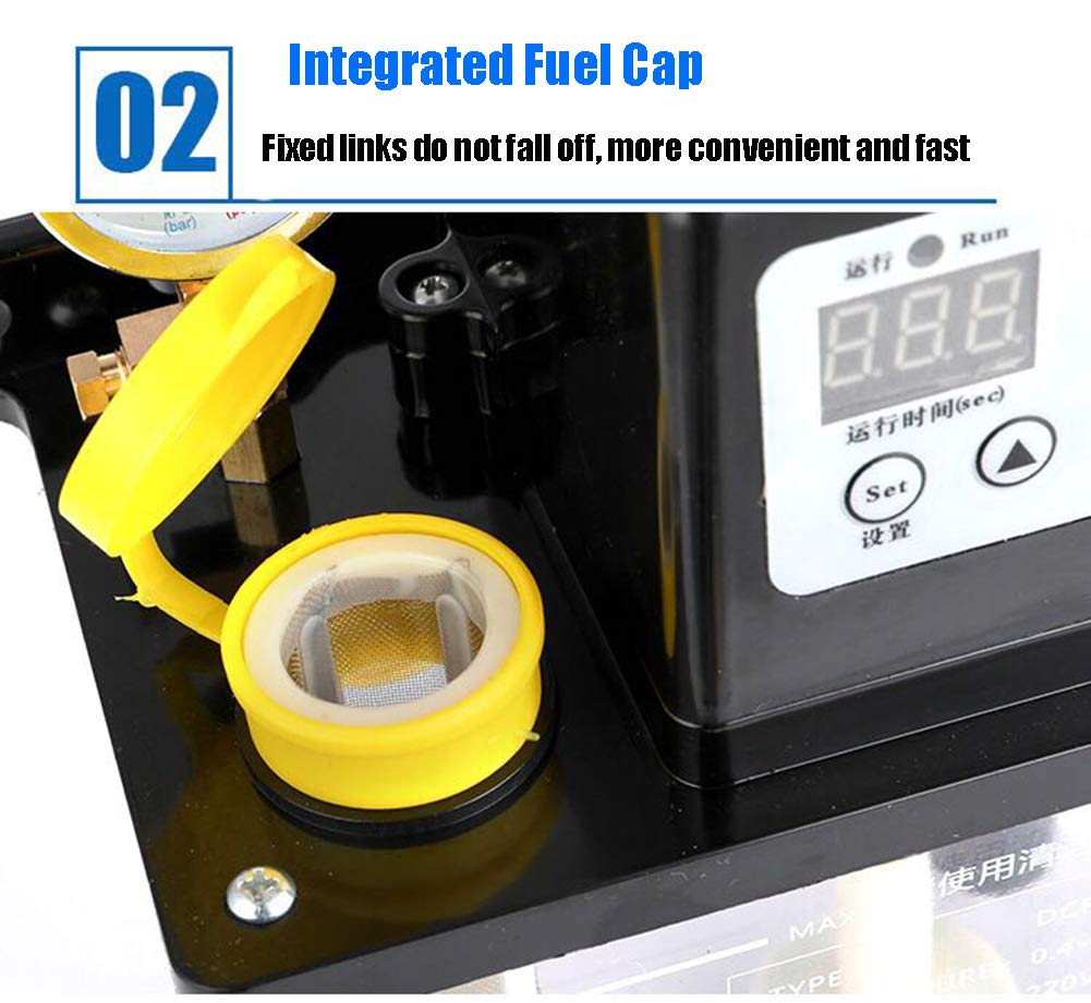 TOPCHANCES 2L Automatic Digital CNC Lubrication Pump - Electromagnetic Oil Lubricator for CNC Punching, Lathe, Cutting & Milling Machines (110V) - Perfect for Industrial Machinery Maintenance & Precision Equipment Lubrication