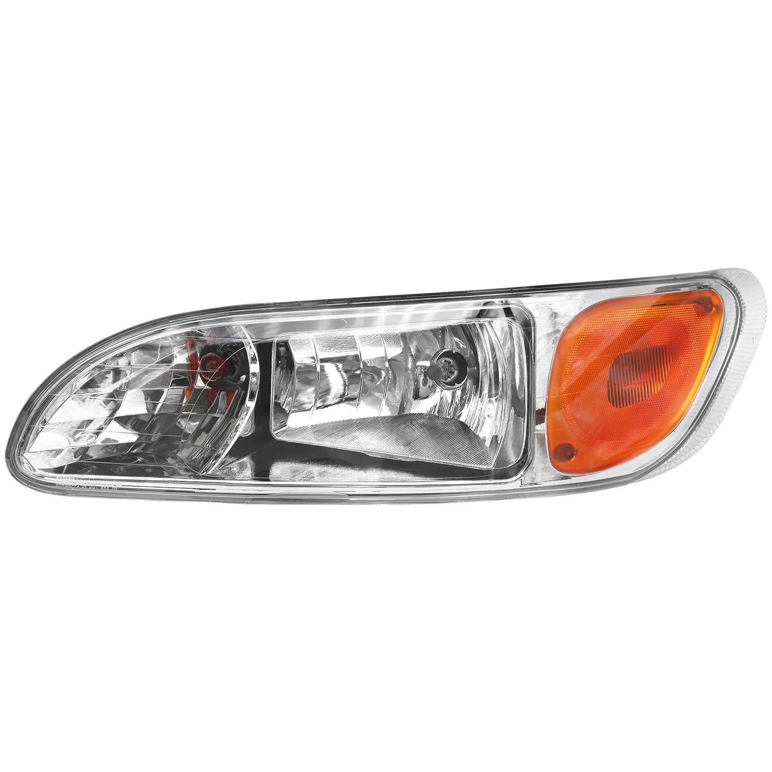 Chrome Headlight Assembly Pair for 2005-2015 Peterbilt 325 330 335 337 340 348 382 384 386 387 Trucks - Left Driver & Right Passenger Side Replacement - Perfect for Night Driving and Enhanced Visibility