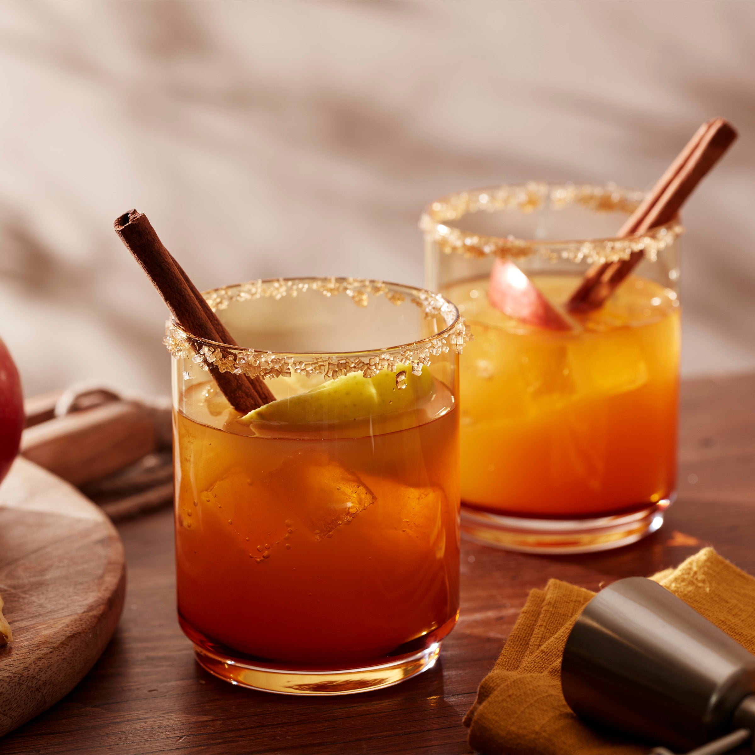 Tuscany Classics Stackable Amber Tall Glasses Set of 4 - Elegant Drinking Glasses for Wine, Cocktails & Iced Beverages - Perfect for Dinner Parties, Bars & Home Entertaining
