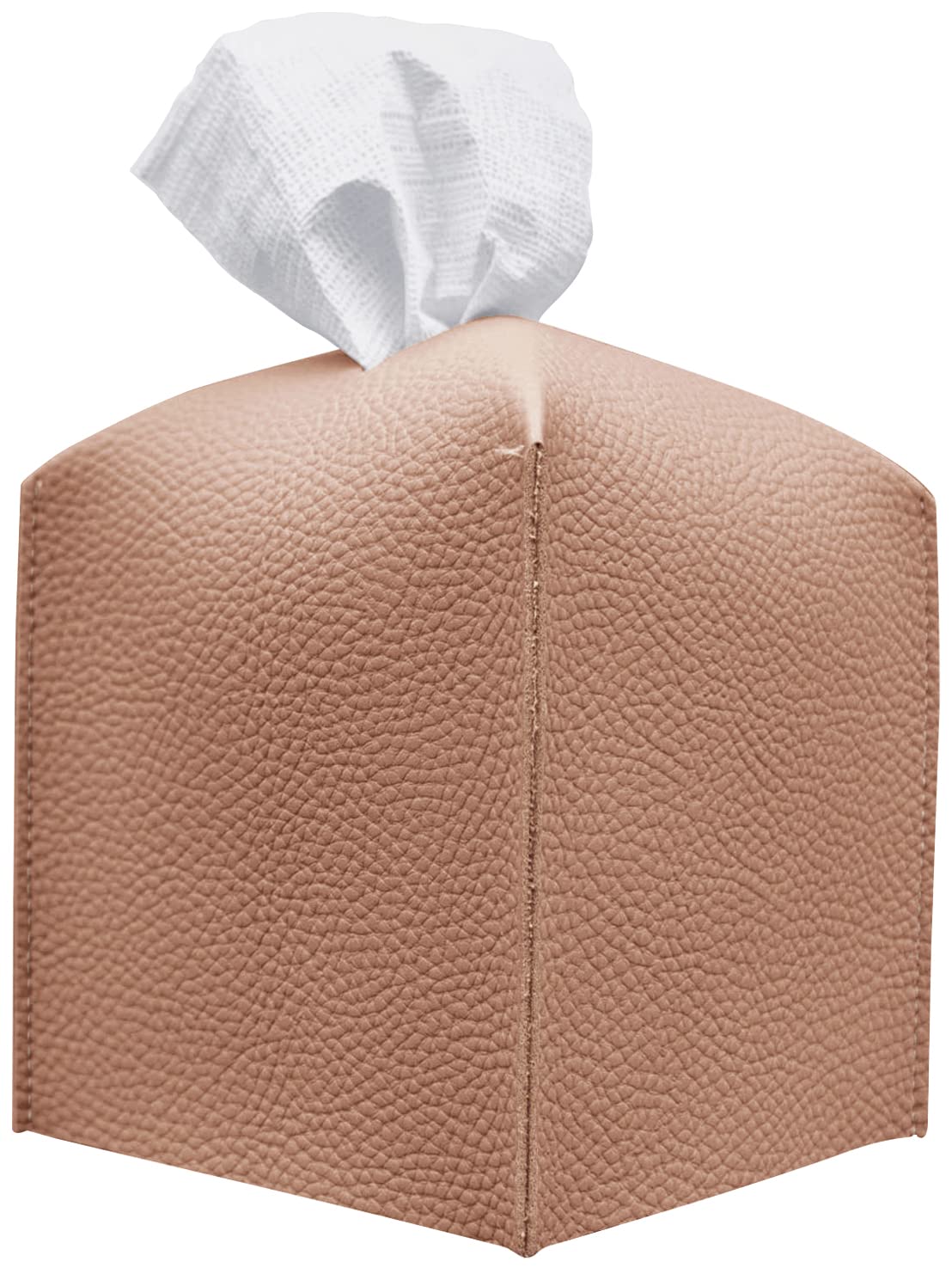 Carrotez Modern PU Leather Tissue Box Cover - Decorative Square Tissue Holder for Bathroom, Vanity, Nightstand, Office & Car (5