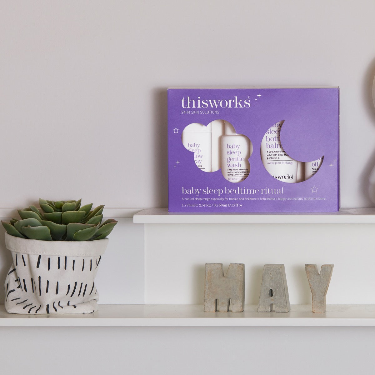 This Works Baby Sleep Bedtime Ritual 4-Piece Gift Set - Natural Baby Sleep Aid for Better Nights | Perfect Newborn Gift for Parents