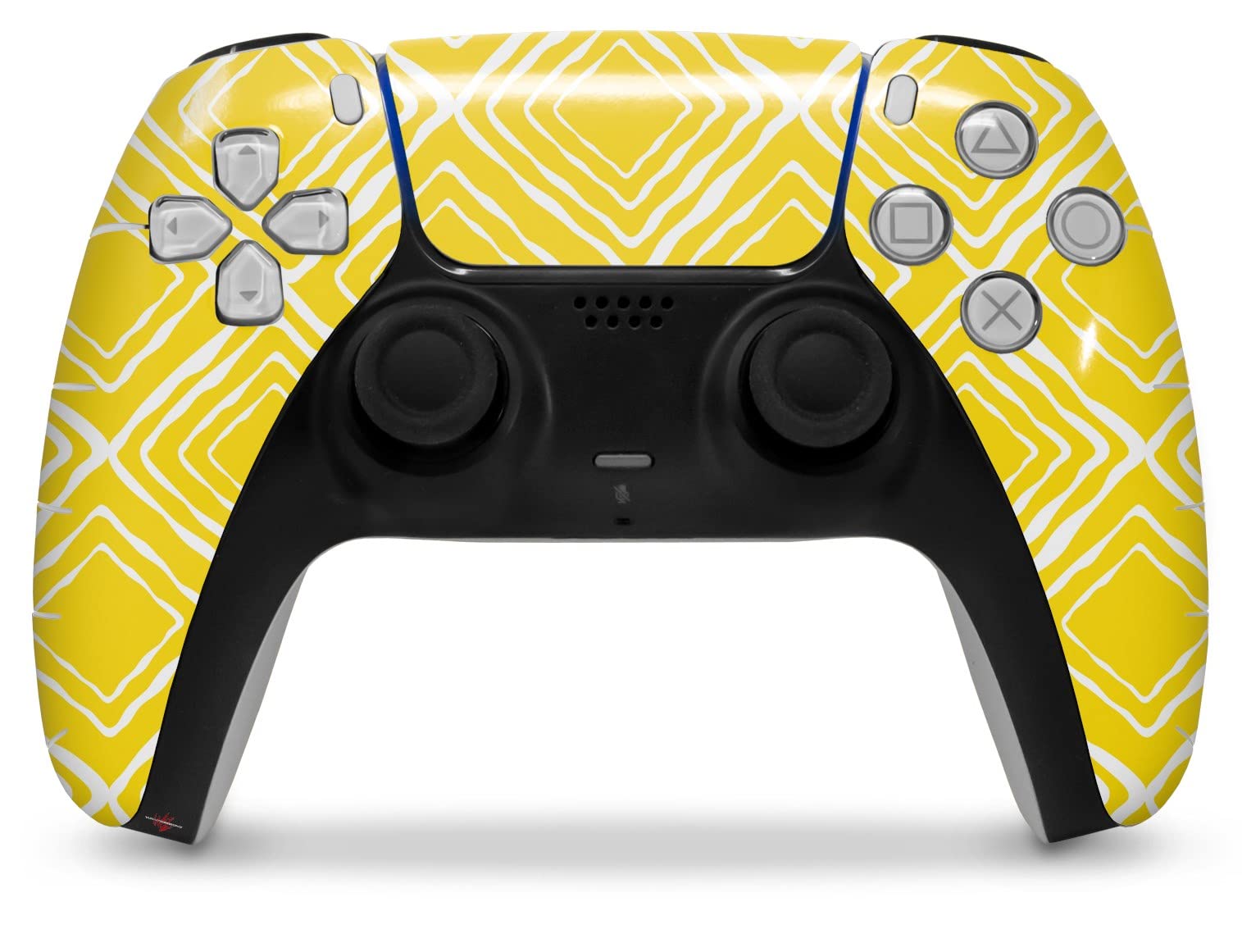 PS5 DualSense Skin Wrap - Wavey Yellow for Gaming & Protection