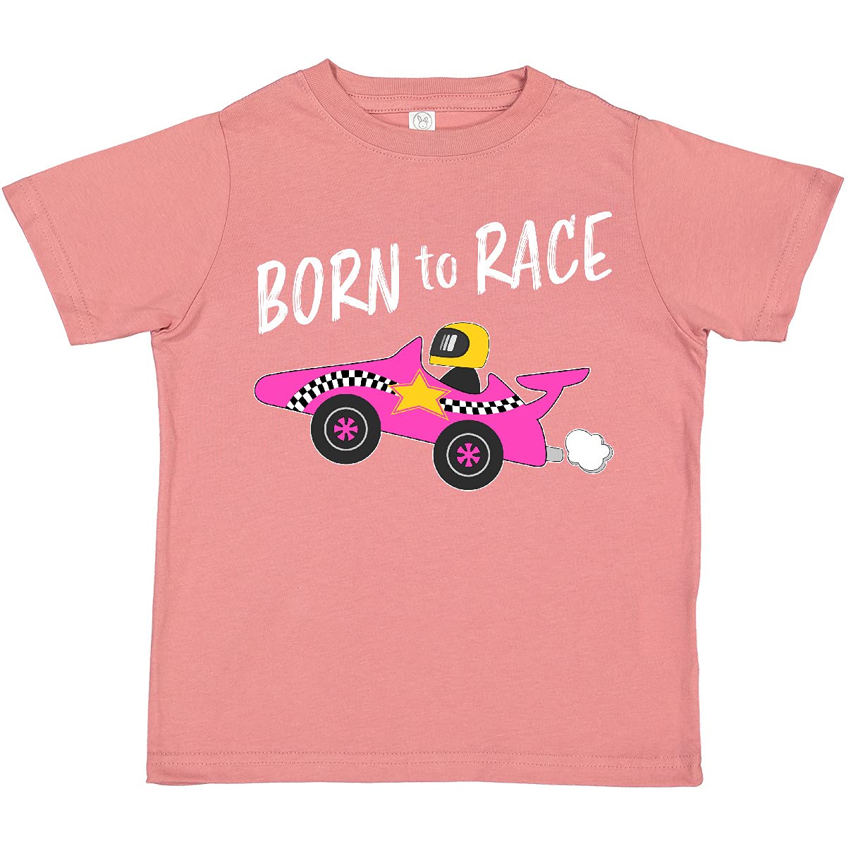 Inktastic Born to Race Pink Race Car Toddler T-Shirt - Cute Toddler Boy Outfit for Racing Theme Birthday Party & Casual Playdates