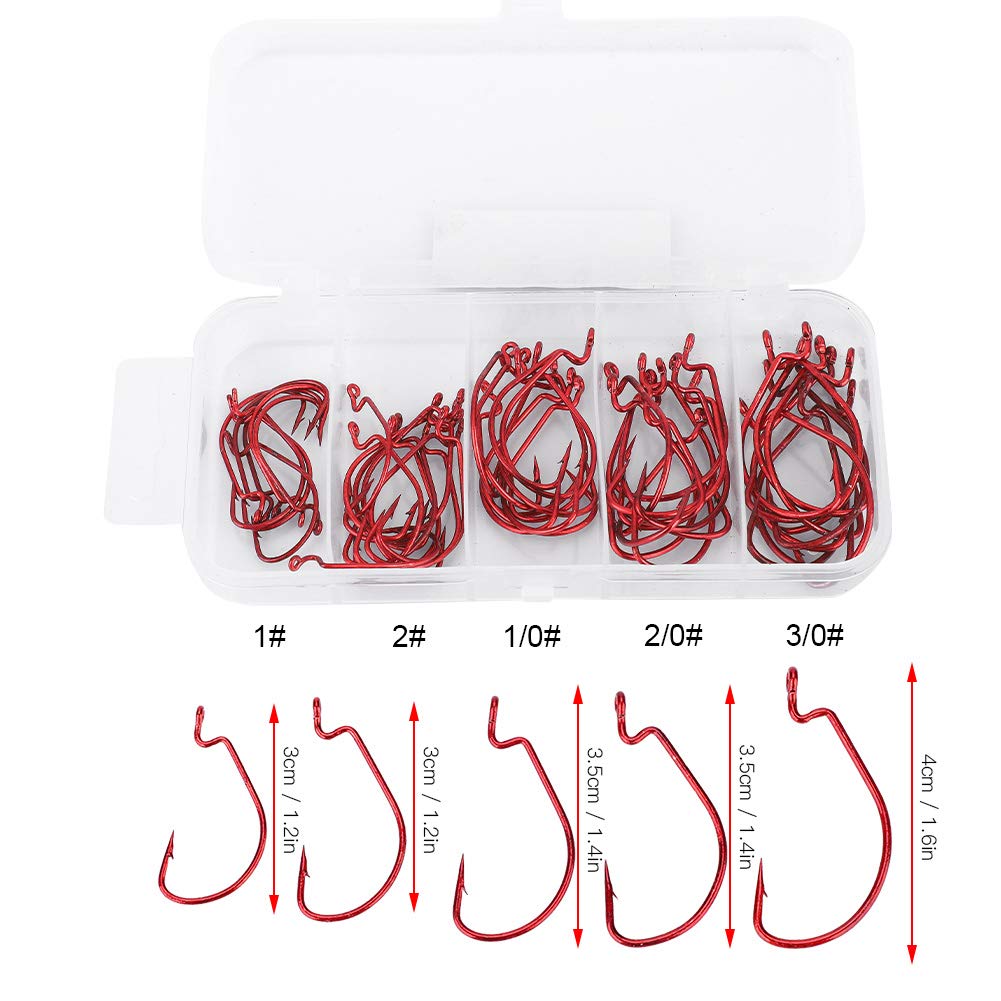 BTIHCEUOT Fishing Hooks - Heavy Duty Big Game Fishing Hooks, Anti-Rust & Anti-Deformation Saltwater Hooks for Bass, Catfish, Trout - Perfect for Deep Sea Fishing & Freshwater Angling