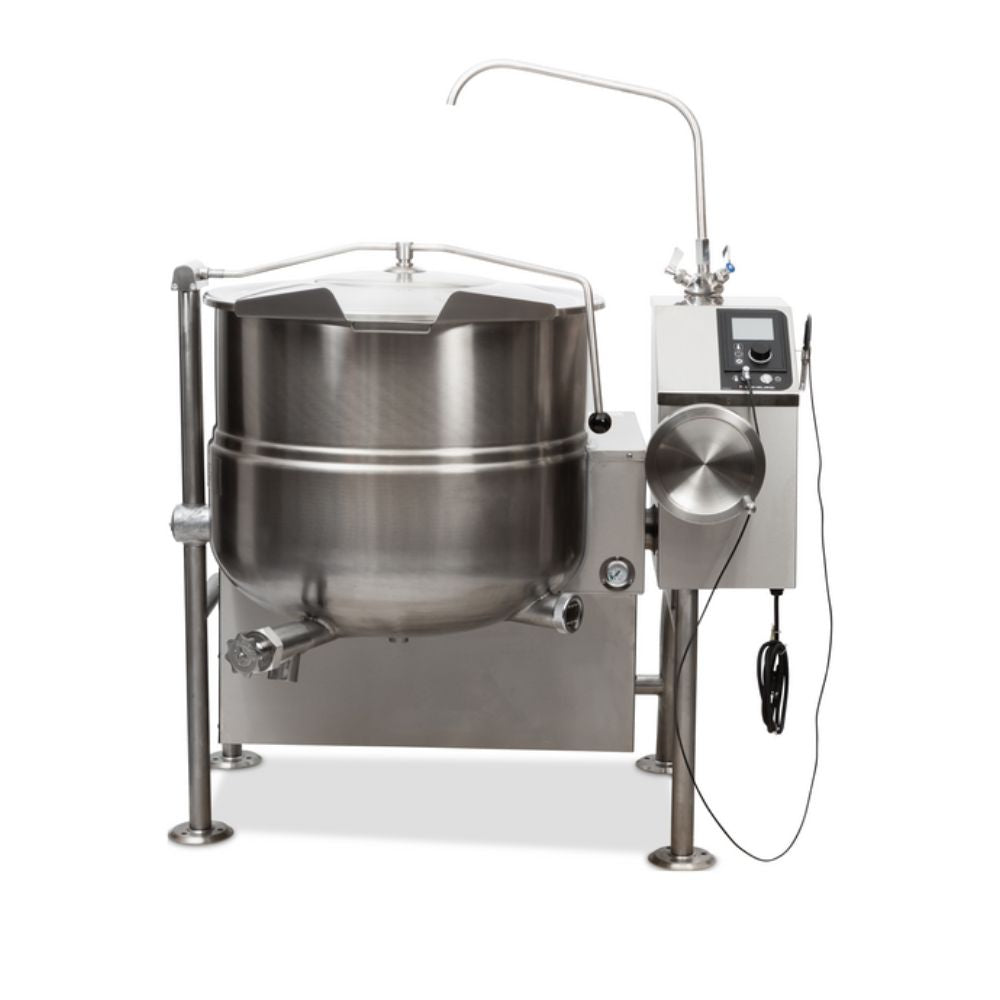Cleveland KGL80T 80 Gallon Commercial Tilting Steam Jacket Kettle - Natural Gas Powered for Large Batch Cooking in Restaurants & Catering