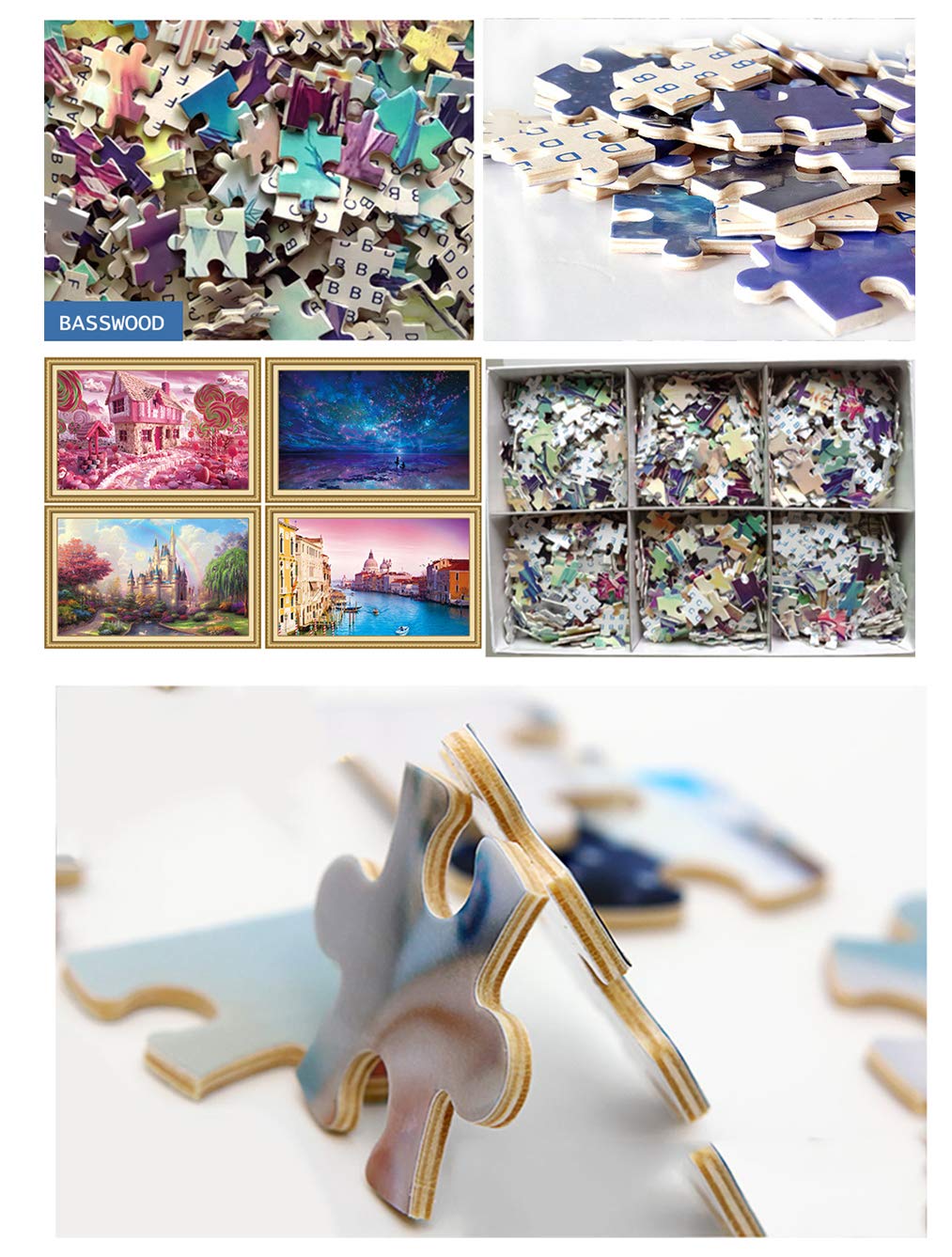 500-Piece Cherry Blossom Bridge Japanese Wooden Jigsaw Puzzle - 20.6 x 15.1 Inches - Perfect for Family Game Night & Stress Relief