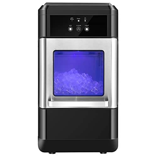 ARLIME Countertop Nugget Ice Maker Machine - 44lbs/24H Self-Cleaning Sonic Ice Maker with 4.8lb Ice Bin & Scoop, Intelligent Control Panel - Perfect for Home, Office, Kitchen, RV, and Outdoor Use