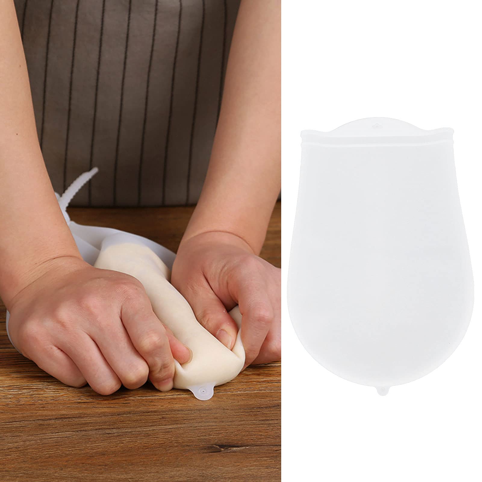 Silicone Dough Mixing Bag for Pastry, Pizza & Tortilla - Thickened Flour Kneading Bag with Preservation Lid - Large Dough Maker for Bread Baking | Perfect for Home Bakers & Professional Chefs