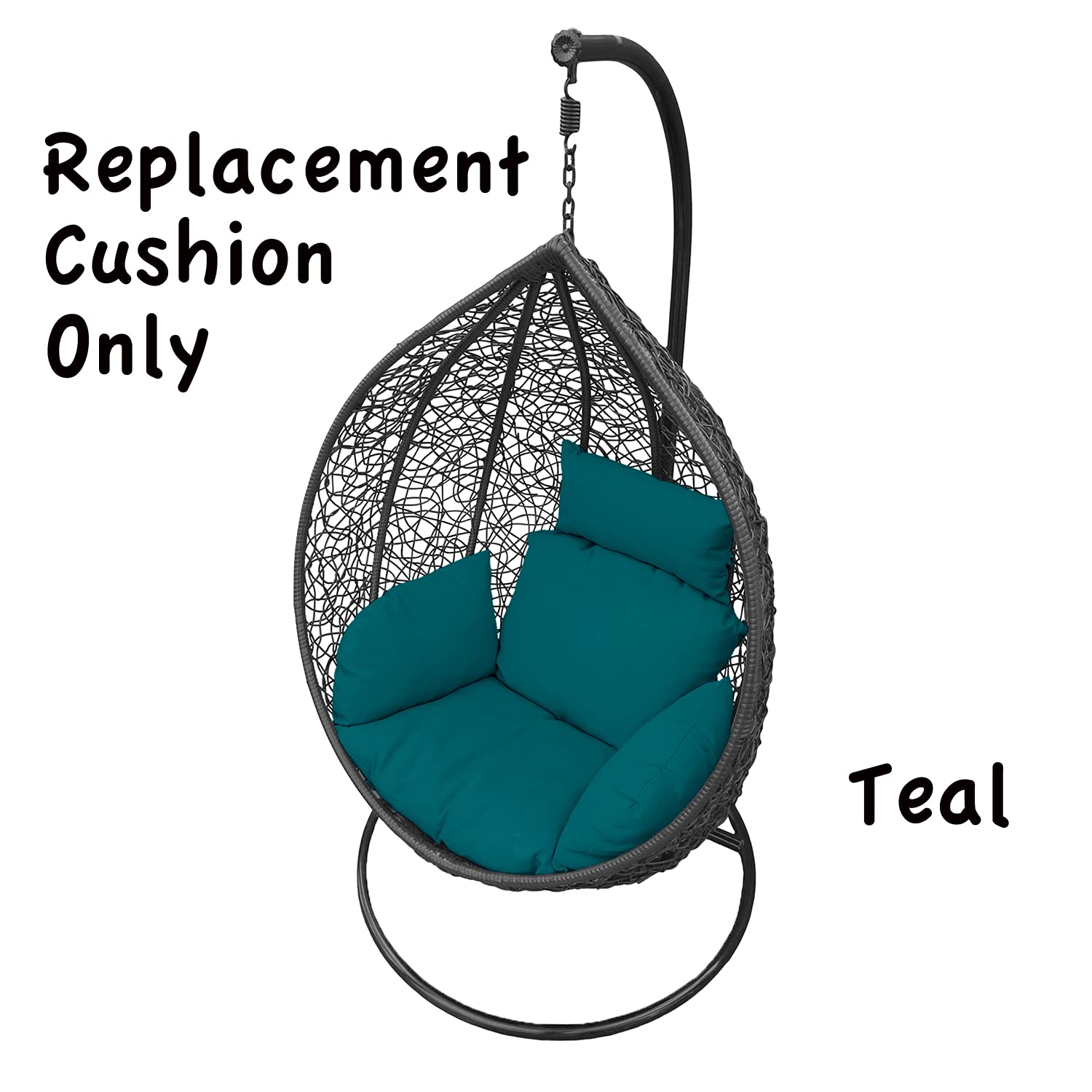 Premium Teal Green Ottertex Fabric Cushion - Waterproof & Durable Replacement for Egg, Hanging, Cocoon & Papasan Chairs - Perfect for Indoor/Outdoor Lounge, Patio, Garden & Hammock Relaxation