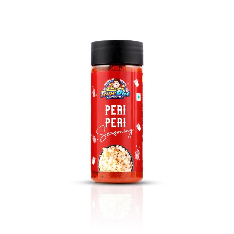 TimeOut Popcorn Seasoning - Premium Multi-Purpose Seasoning for Popcorn, Chips & Snacks | Non-GMO, No Trans Fat | Mexican Cheese & Peri Peri Flavors (2-Pack) | Perfect for Movie Nights, Parties & Game Day Snacking