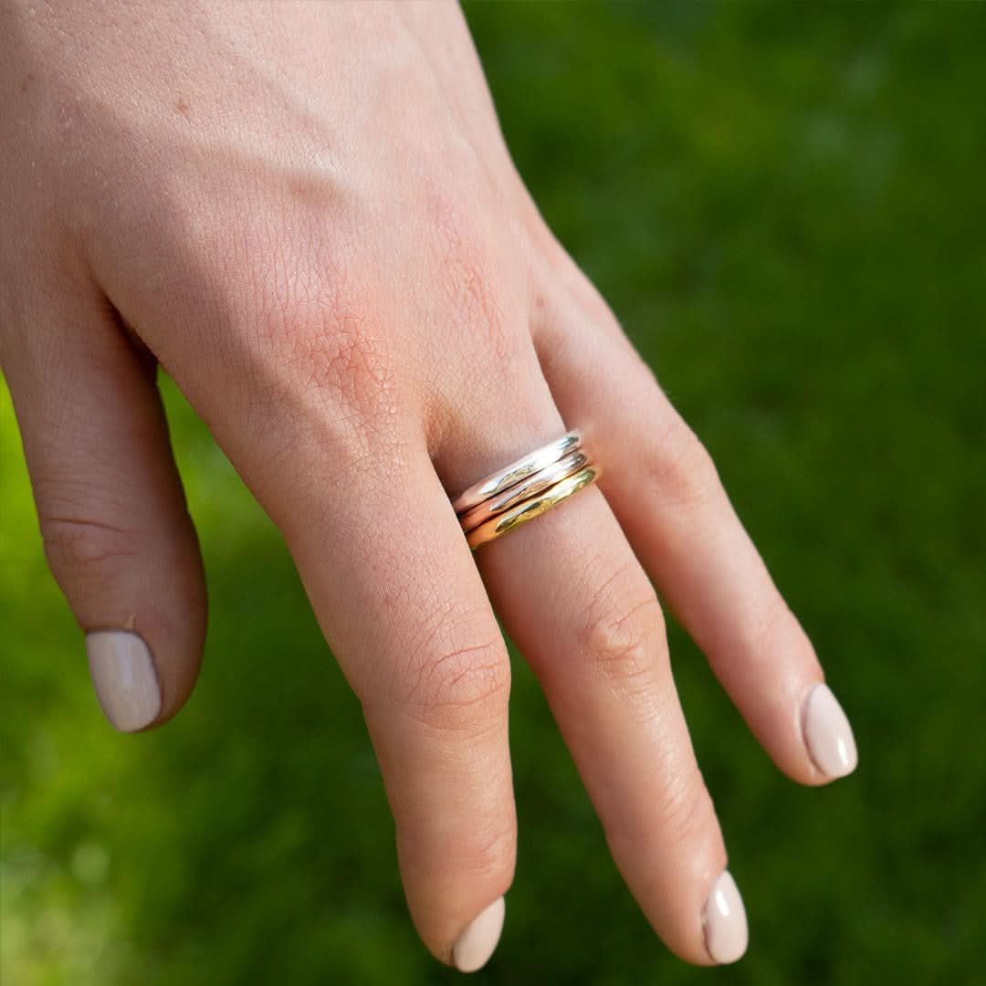 Rose Gold Friendship Band Ring - Elegant Matching Jewelry for Best Friends & Couples - Perfect for Anniversaries, Gifts & Everyday Wear