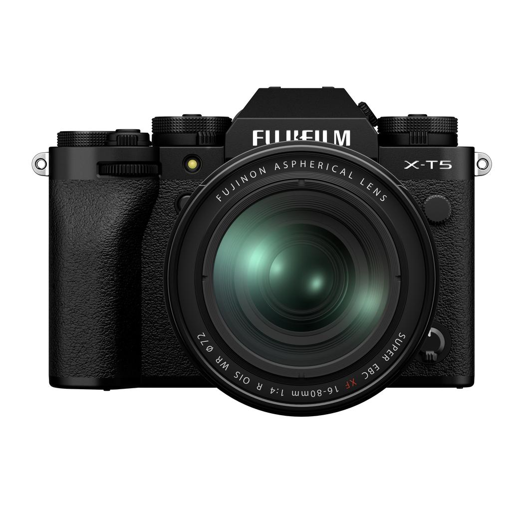 FUJIFILM X-T5 Mirrorless Digital Camera with 16-80mm Lens Kit - 40MP APS-C Sensor, 5-Axis IBIS, 4K Video, Black | Perfect for Travel Photography, Vlogging & Street Shooting