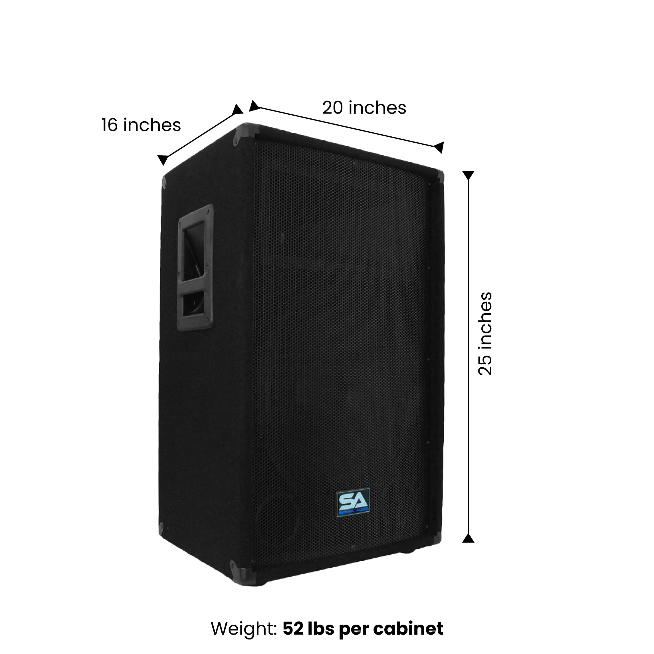 Seismic Audio 15” PA/DJ Speakers Pair - 700 Watt PRO Audio Speakers for Live Performances, Events, and Parties