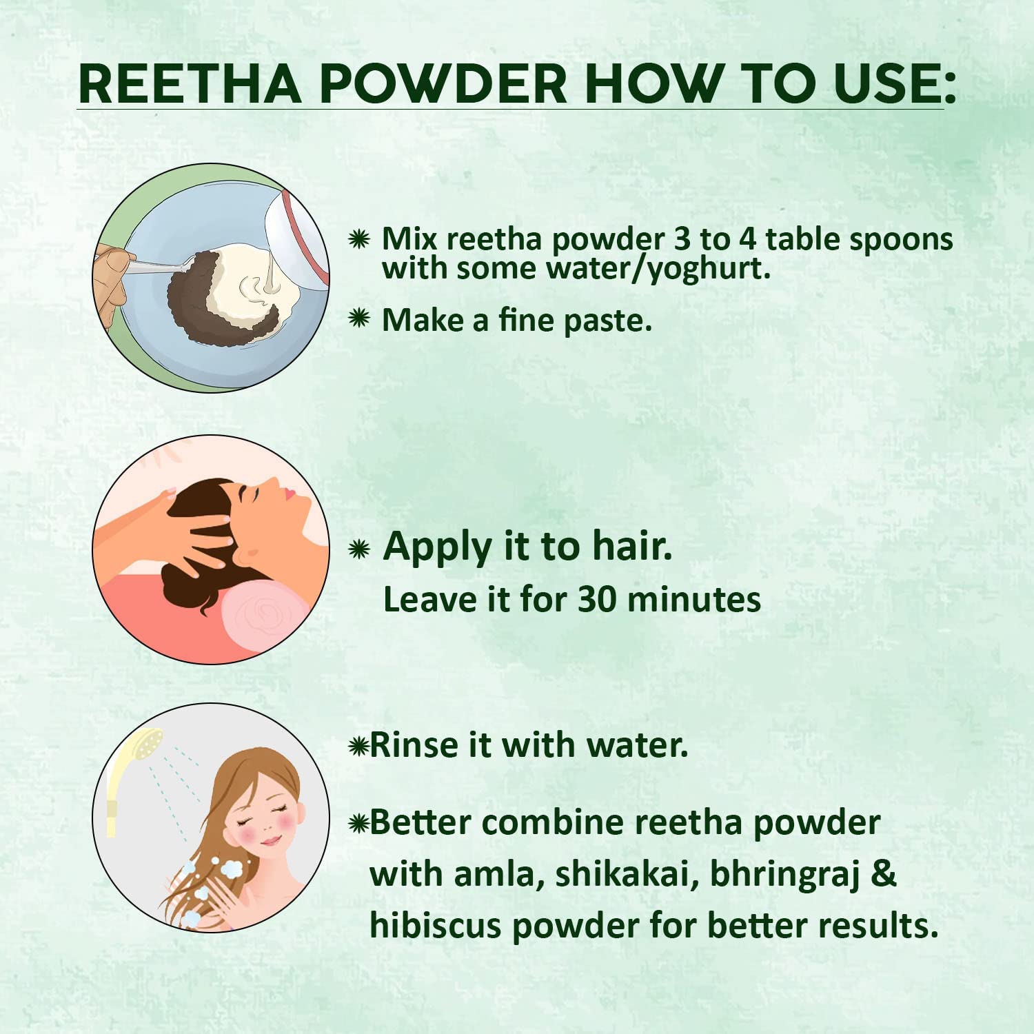 Organic Reetha Powder 100g - Natural Soapnut for Hair Care, Shampoo & Skin Cleansing - Ideal for DIY Beauty, Ayurvedic Remedies & Eco-Friendly Cleaning