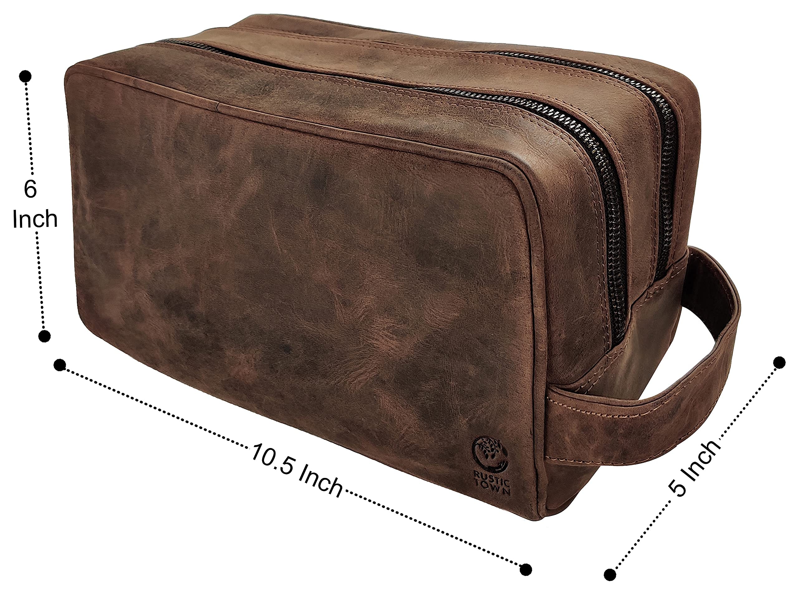 Premium Leather Duffel Bag & Toiletry Bag Set - Durable Travel Luggage Combo for Men & Women | Perfect Business Trip, Gym & Weekend Getaway Accessories