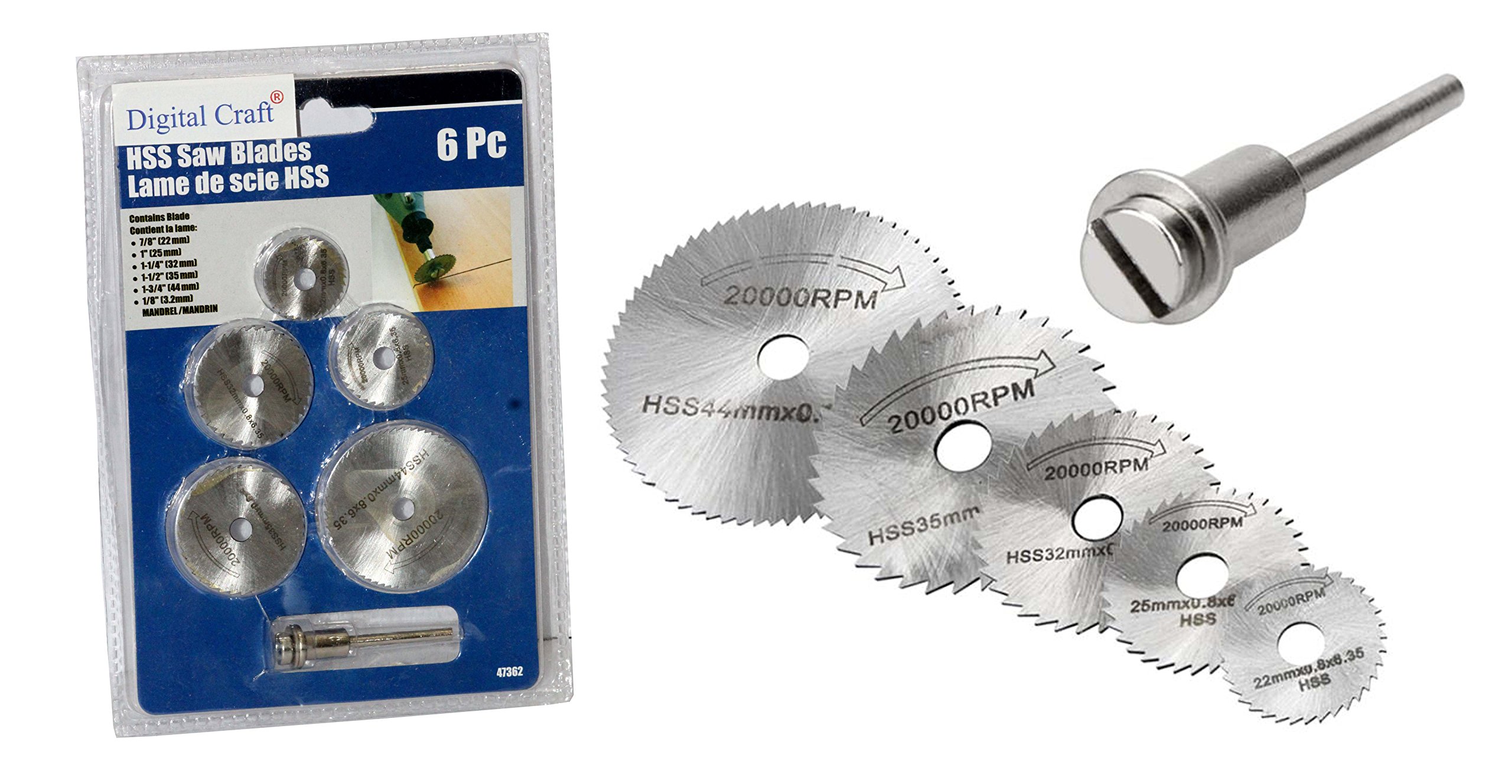 105-Piece Rotary Tool Accessories Kit with 3.2mm Mandrel - HSS Drill Bits & 6pc Circular Saw Blades for Metal Cutting | Compatible with Dremel & Electric Drills | Perfect for DIY Crafts, Woodworking & Metal Projects