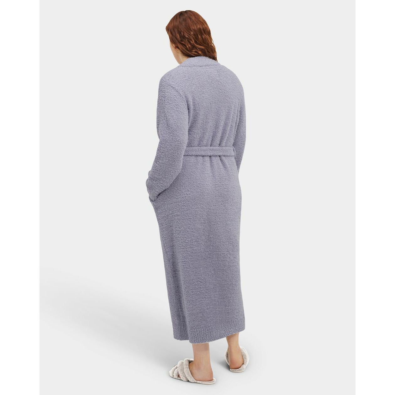 UGG Women's Lenny Knit Robe - Soft Plush Fleece Lined Bathrobe in Cloudy Grey | Cozy Lounge Wear for Home, Spa & Relaxation