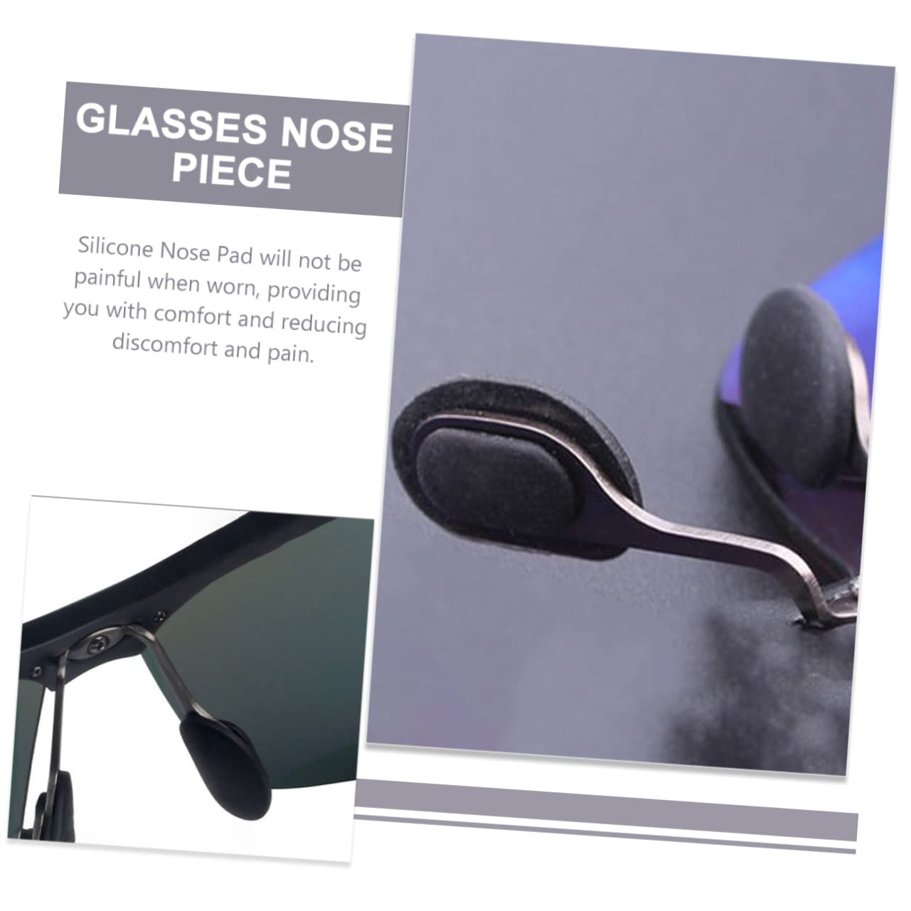 10 Pairs Silicone Nose Pads for Glasses - Soft Replacement Nose Cushions for Eyeglass Frames - Comfortable Eyewear Accessories for All-Day Wear (Perfect for Reading, Working & Daily Use)