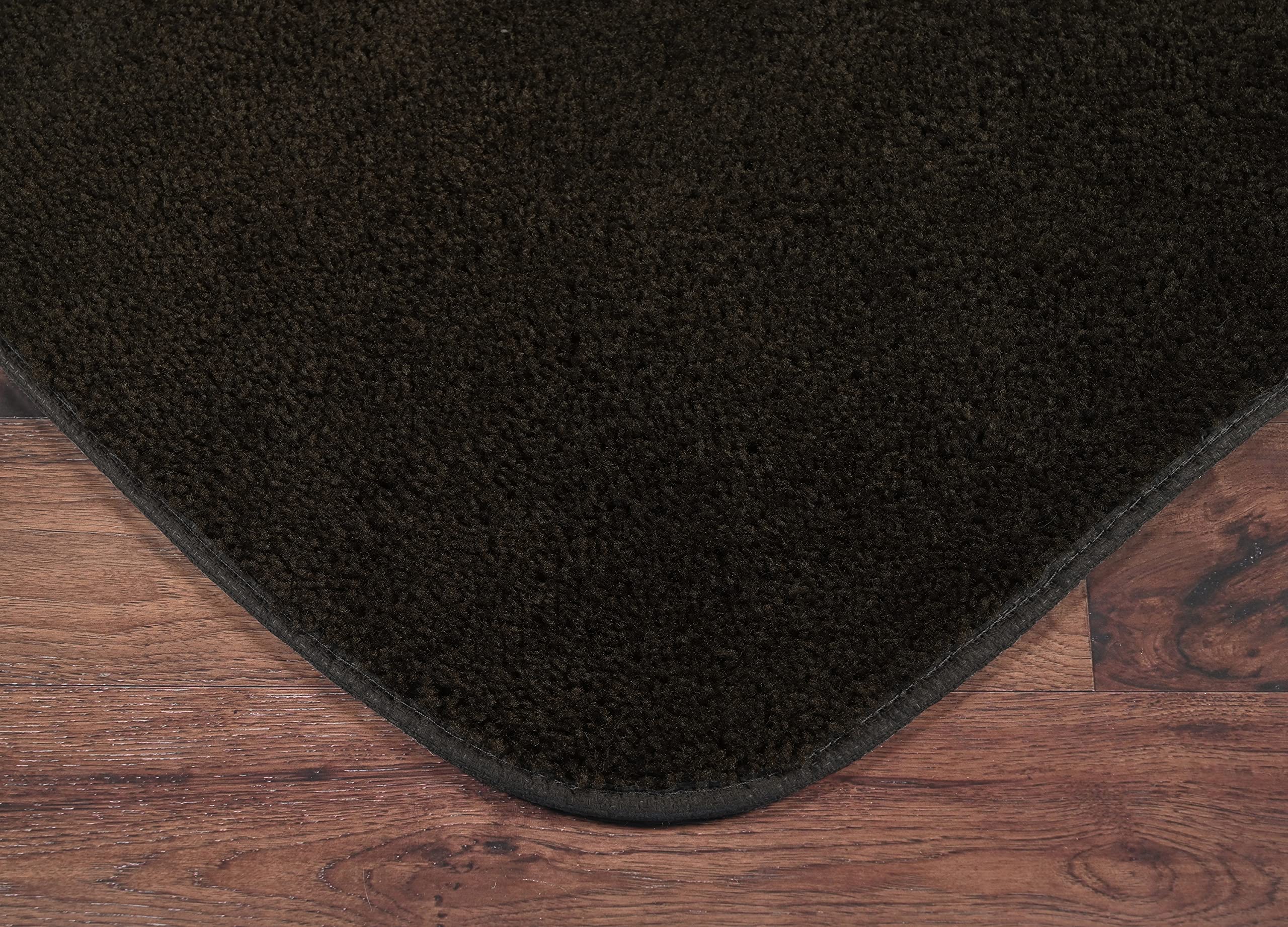 Garland Rug Traditional Nylon Washable Chocolate 2 Bath Rugs Set (17