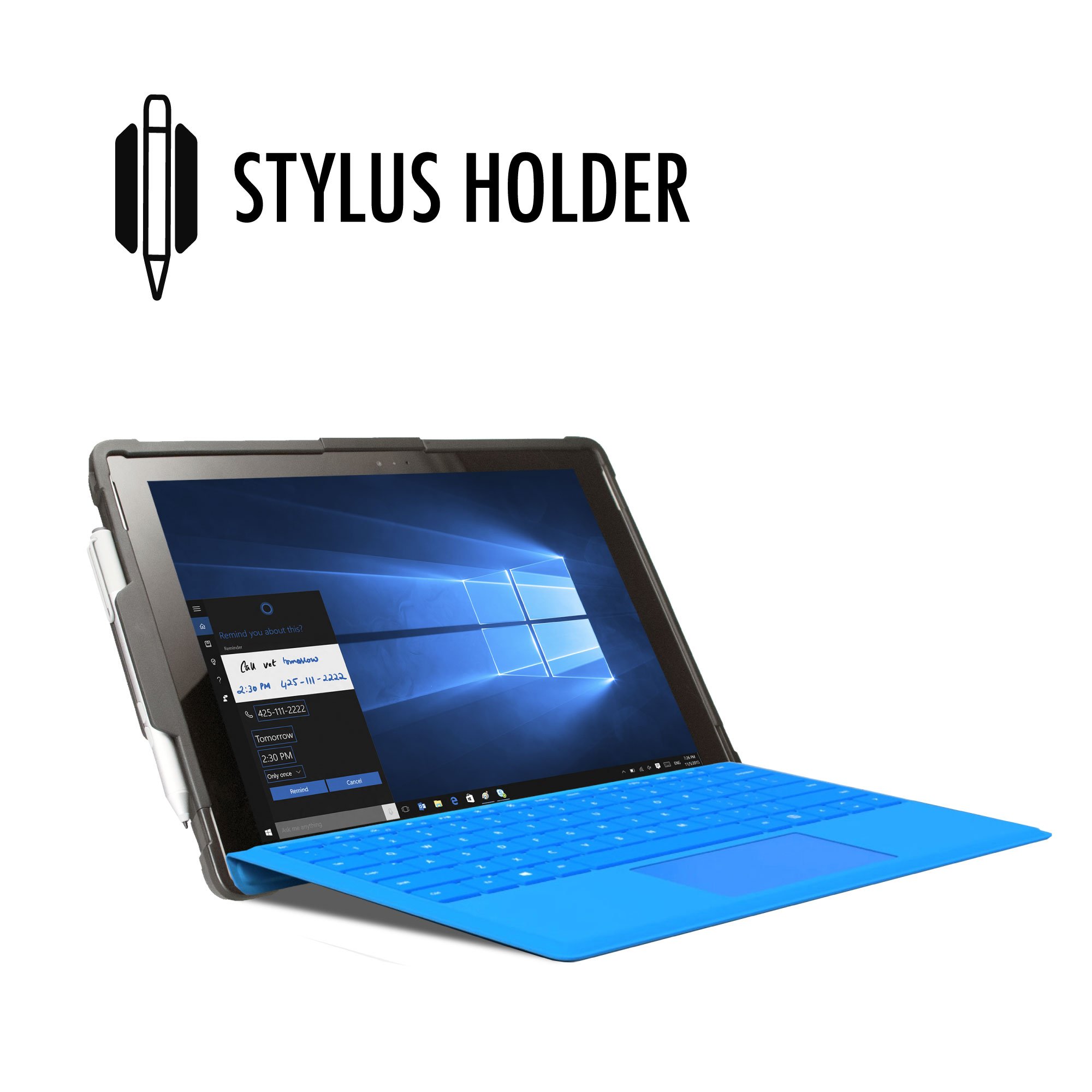 Microsoft Surface Pro Protective Case with Kickstand - Anti-Theft Security Cover with Built-in Folding Stand, Pen Holder & Lock Cable for Surface Pro 4/6/7/8/X - Perfect for Work, Travel & School Use (PAD-SCCKS)
