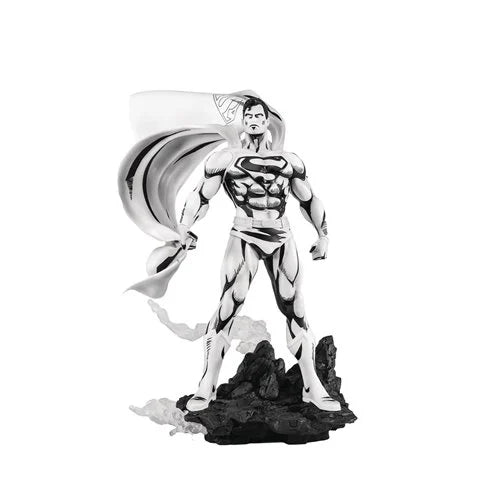Superman Black and White Version 1:8 Scale Statue - SDCC 2024 Previews Exclusive Collectible Figure for Comic Fans & Home Decor