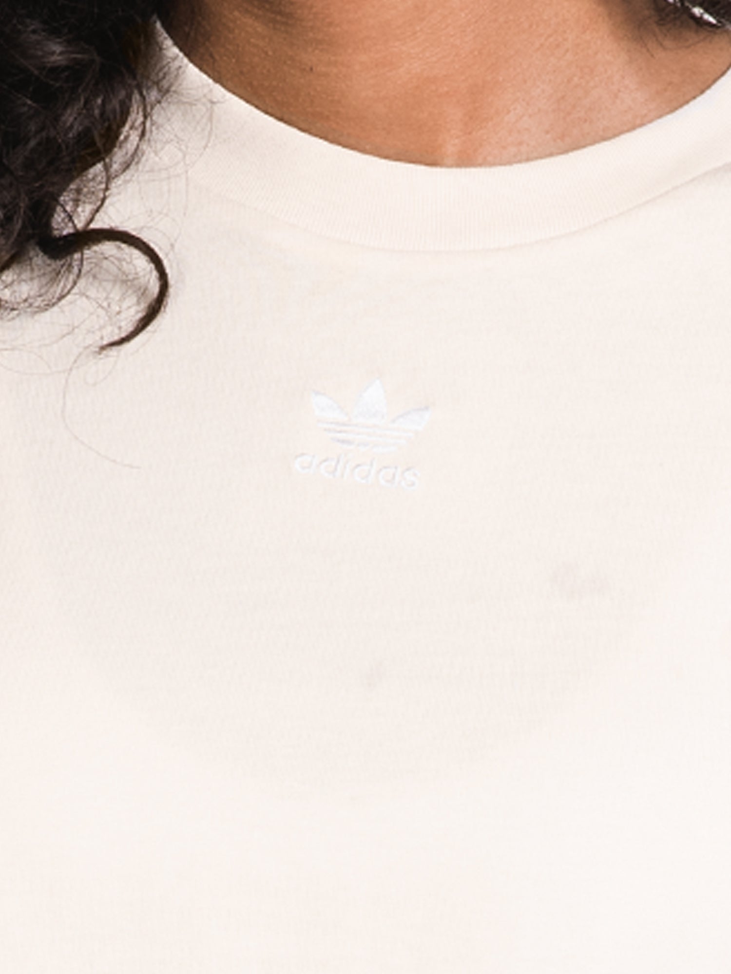 Adidas Cropped Logo Tee - Women's Casual Short Sleeve T-Shirt for Gym, Running & Streetwear | Clearance Sale