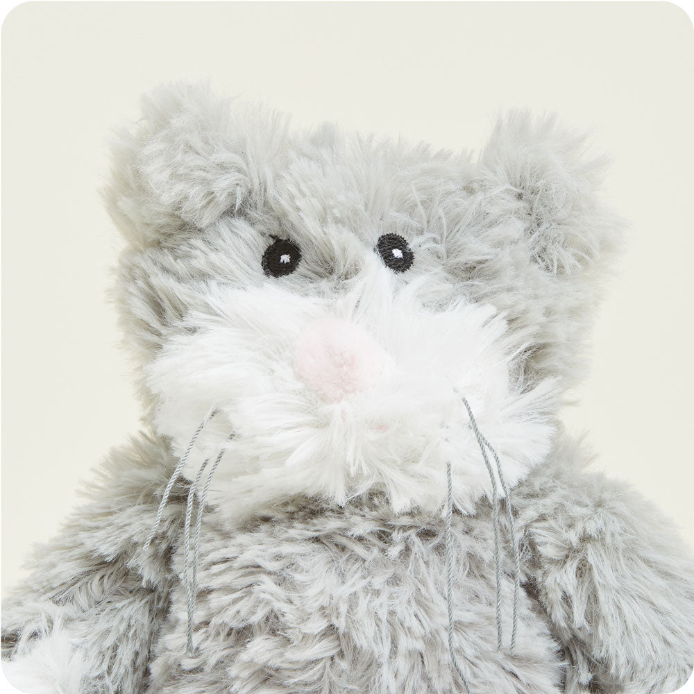 Warmies Junior Plush Cat Heating Pad - Microwaveable Warm Stuffed Animal for Kids & Adults - Perfect for Stress Relief, Anxiety, and Cold Weather Comfort