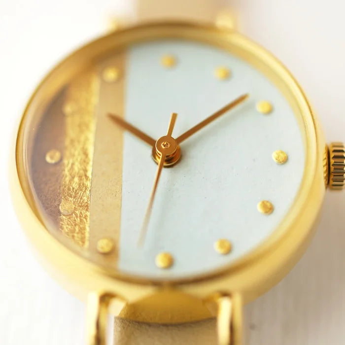 Handmade Japanese Women's Wristwatch - Seihakuji Pale Blue Green Ceramic Watch | Elegant Fashion Accessory for Daily Wear, Office & Special Occasions
