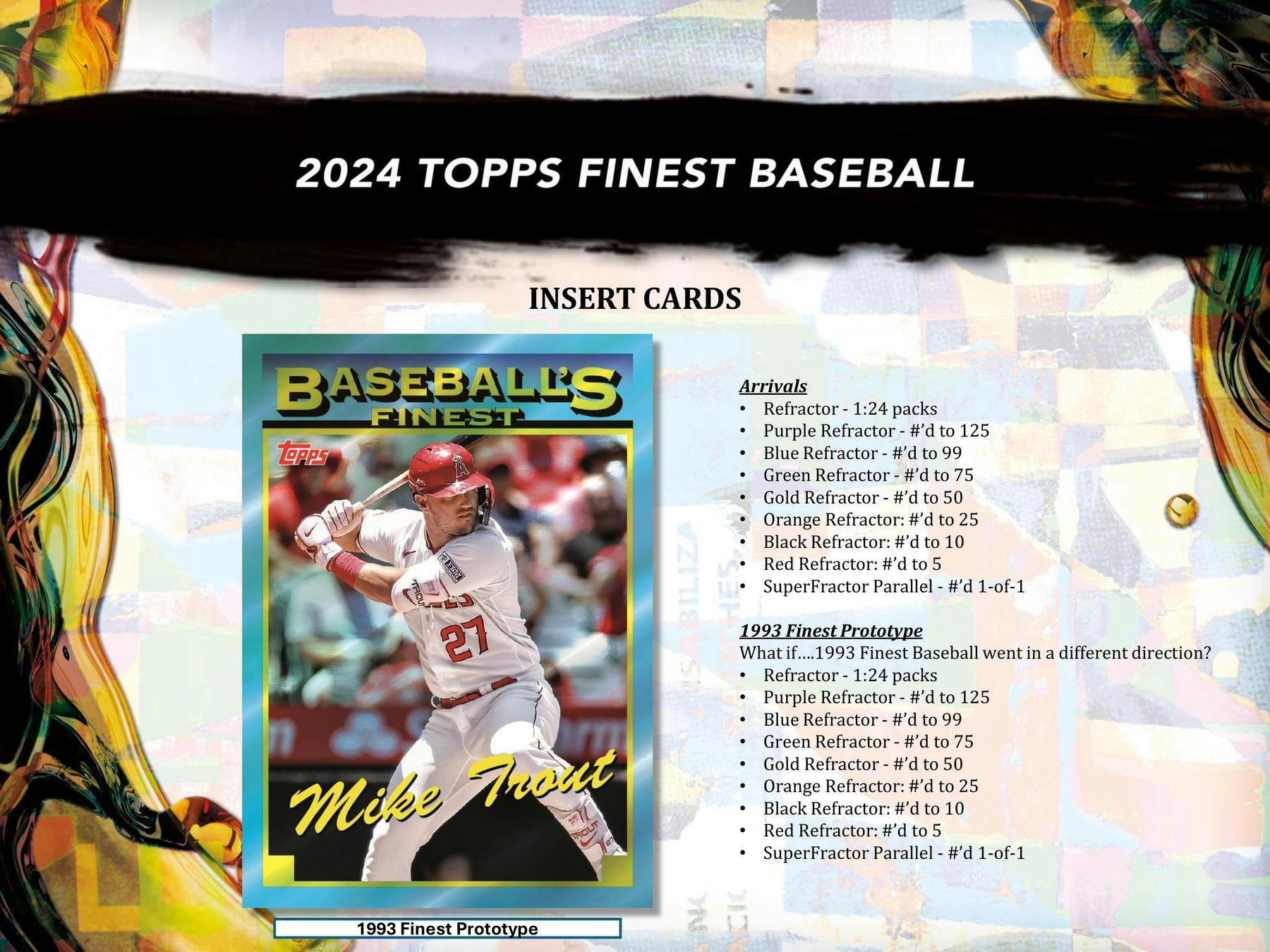 2024 Topps Finest Baseball Hobby Box - Premium MLB Trading Cards Collection for Collectors & Investors - Perfect for Sports Memorabilia Displays & Fantasy Baseball Drafts