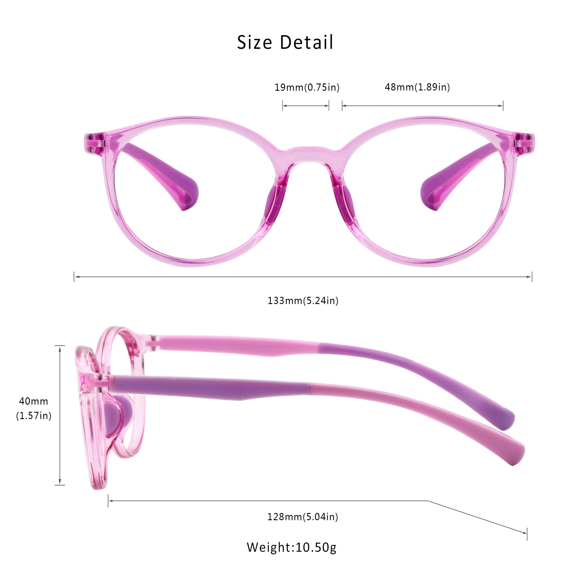 LifeArt Blue Light Blocking Glasses for Kids - 85% Harmful Blue Light Filter, UV400 Protection, Anti Eyestrain & Blurry Vision - Computer & Reading Glasses with Anti-Glare (Pink) - Perfect for Online Classes, Gaming & Screen Time