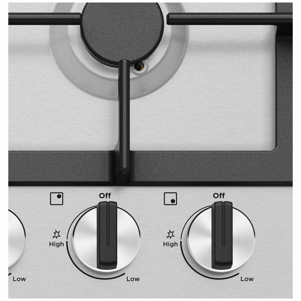 Westinghouse WHG644SC 60cm 4 Burner Natural Gas Cooktop - Premium Stainless Steel Gas Stove for Modern Kitchens | Perfect for Home Cooking, Baking & Entertaining