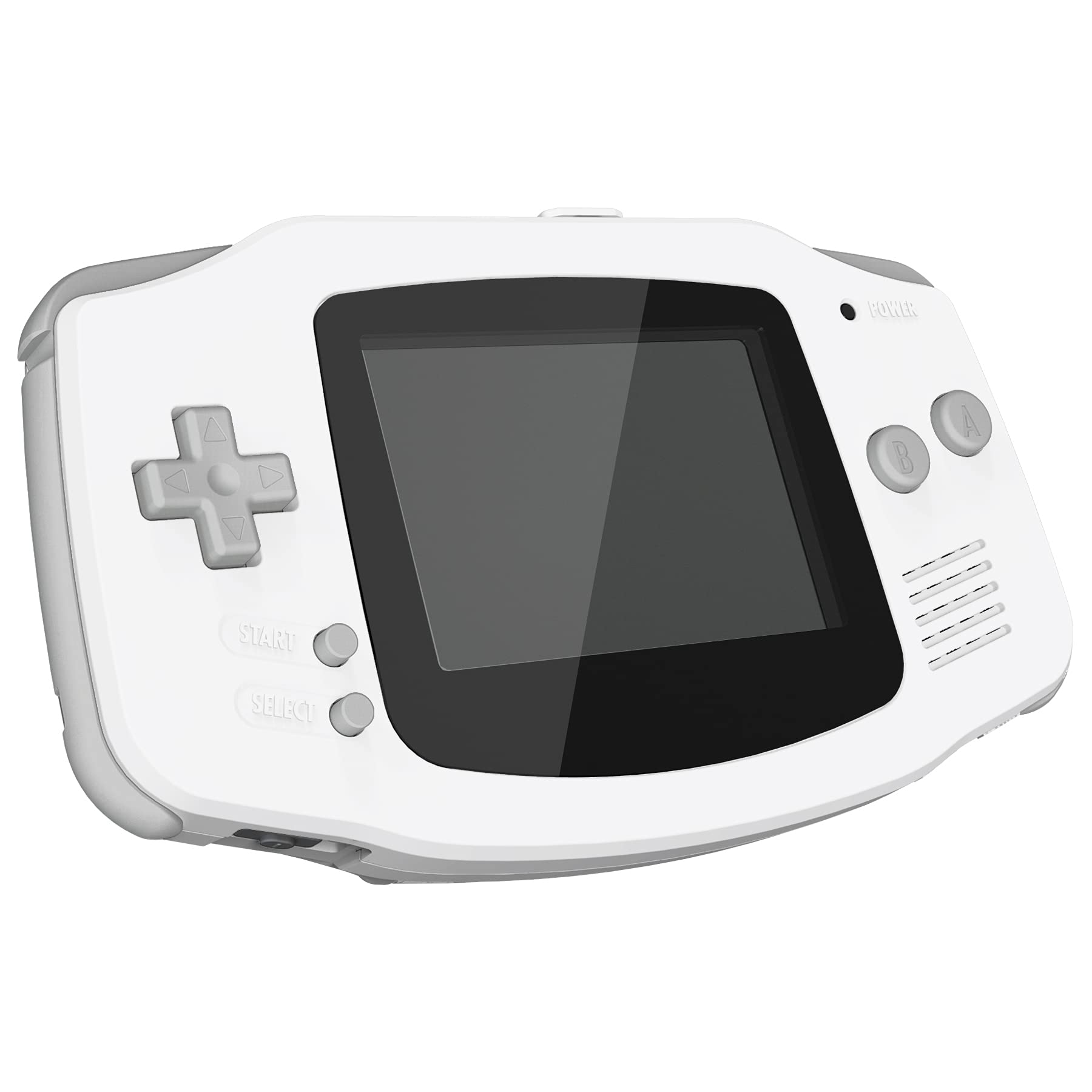 eXtremeRate White Replacement Shell Full Housing Cover & Black Screen Lens for Gameboy Advance - Compatible with Both IPS & Standard LCD Screens - DIY Upgrade Kit (Console & IPS Screen Not Included) - Perfect for Gaming Enthusiasts & Retro Console Modders