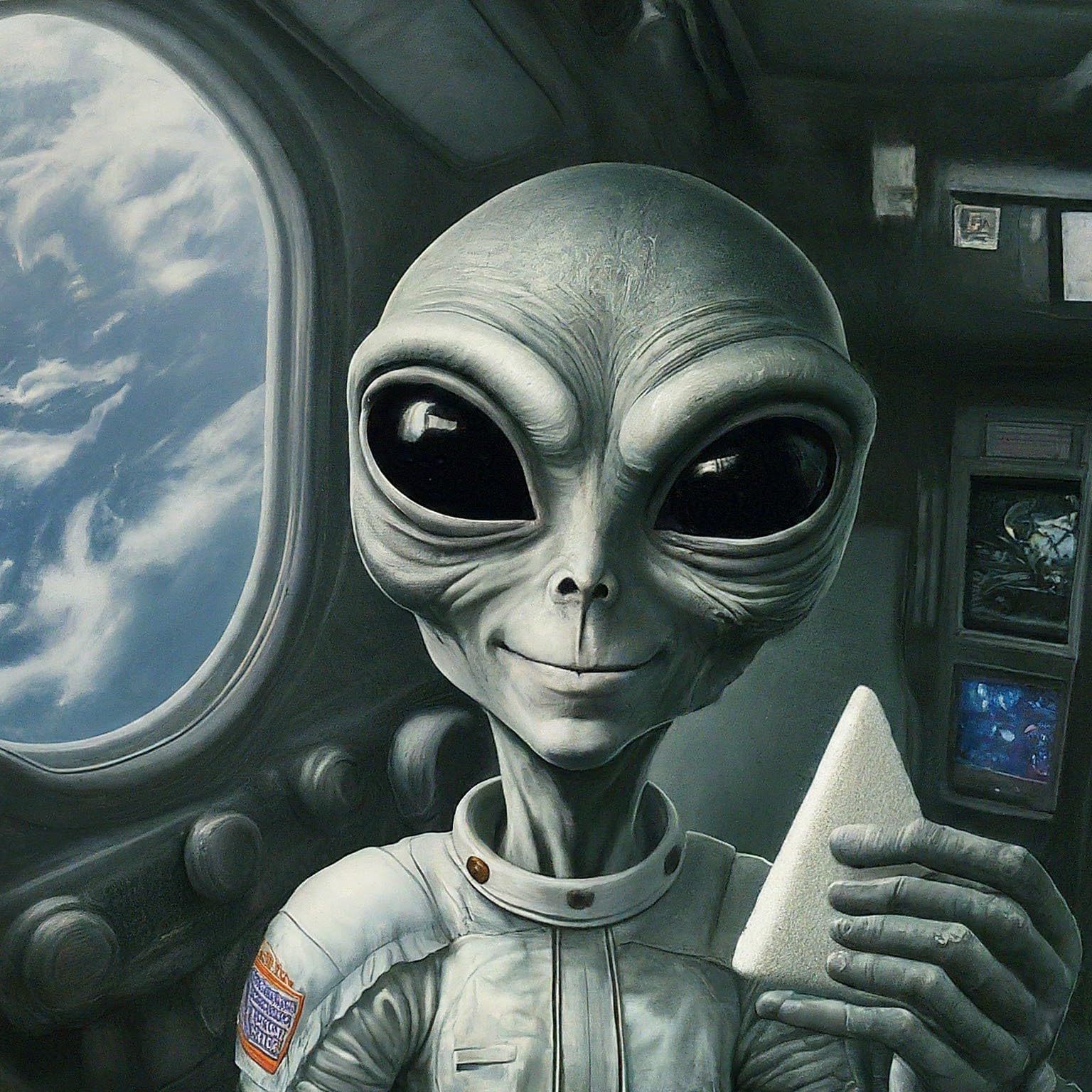 Freeze Dried Ice Cream - Gourmet Vanilla, Chocolate, Strawberry & Salted Caramel Flavors - Artisan Crafted Space Food with Simple Ingredients - Perfect for Camping, Hiking & Space Enthusiasts - Galactic Freeze Dried Dessert Snacks (Grey Alien Vanilla)