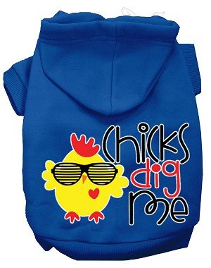 Chicks Dig Me Screen Print Dog Hoodies - Trendy & Comfortable Pet Apparel in Multiple Colors - Perfect for Walks, Playdates & Photo Shoots