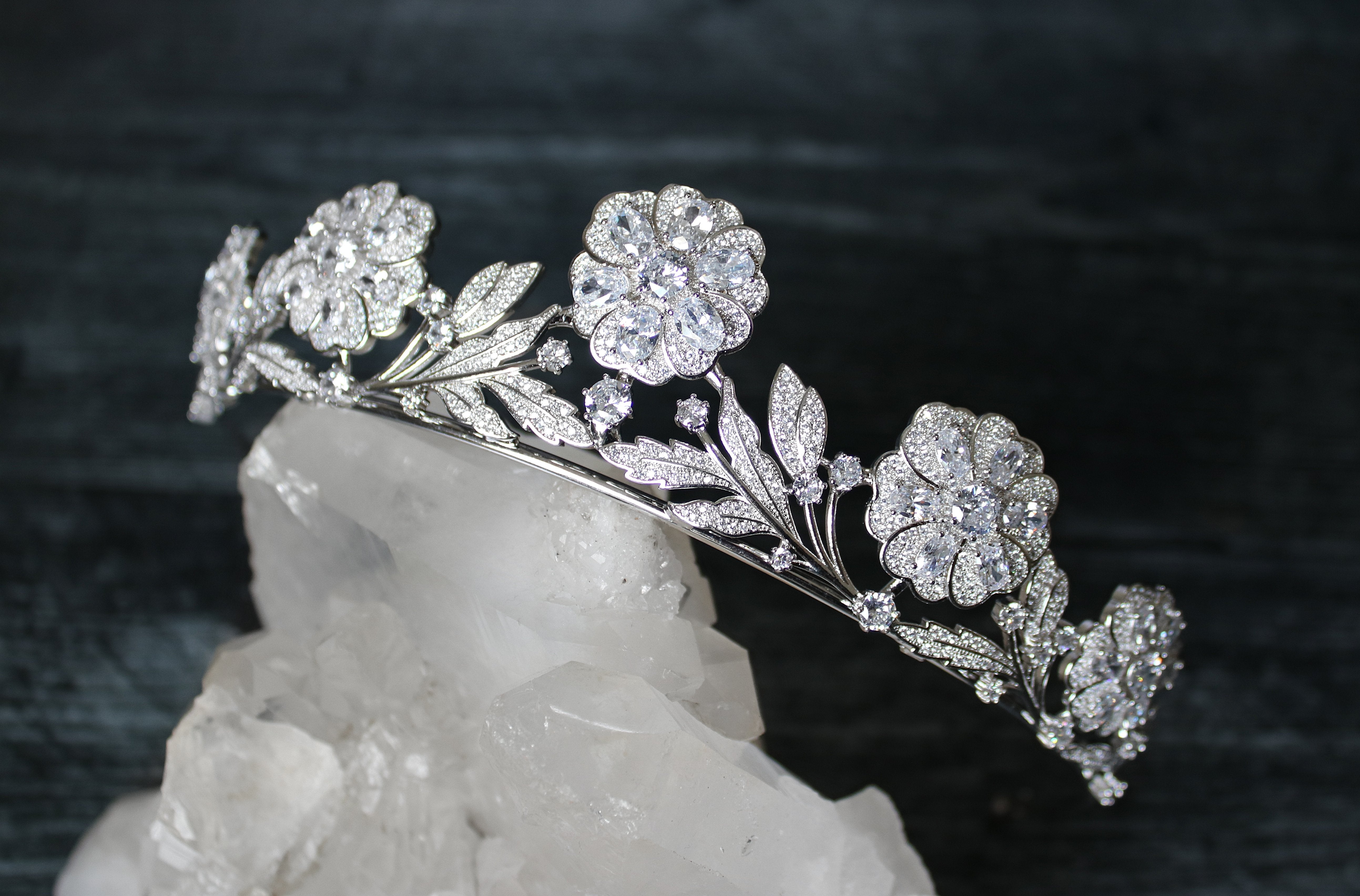 STRATHMORE ROSE Bridal Tiara - Elegant Wedding Crown for Bride, Bridesmaids & Flower Girls | Perfect for Weddings, Prom, Pageants & Special Occasions
